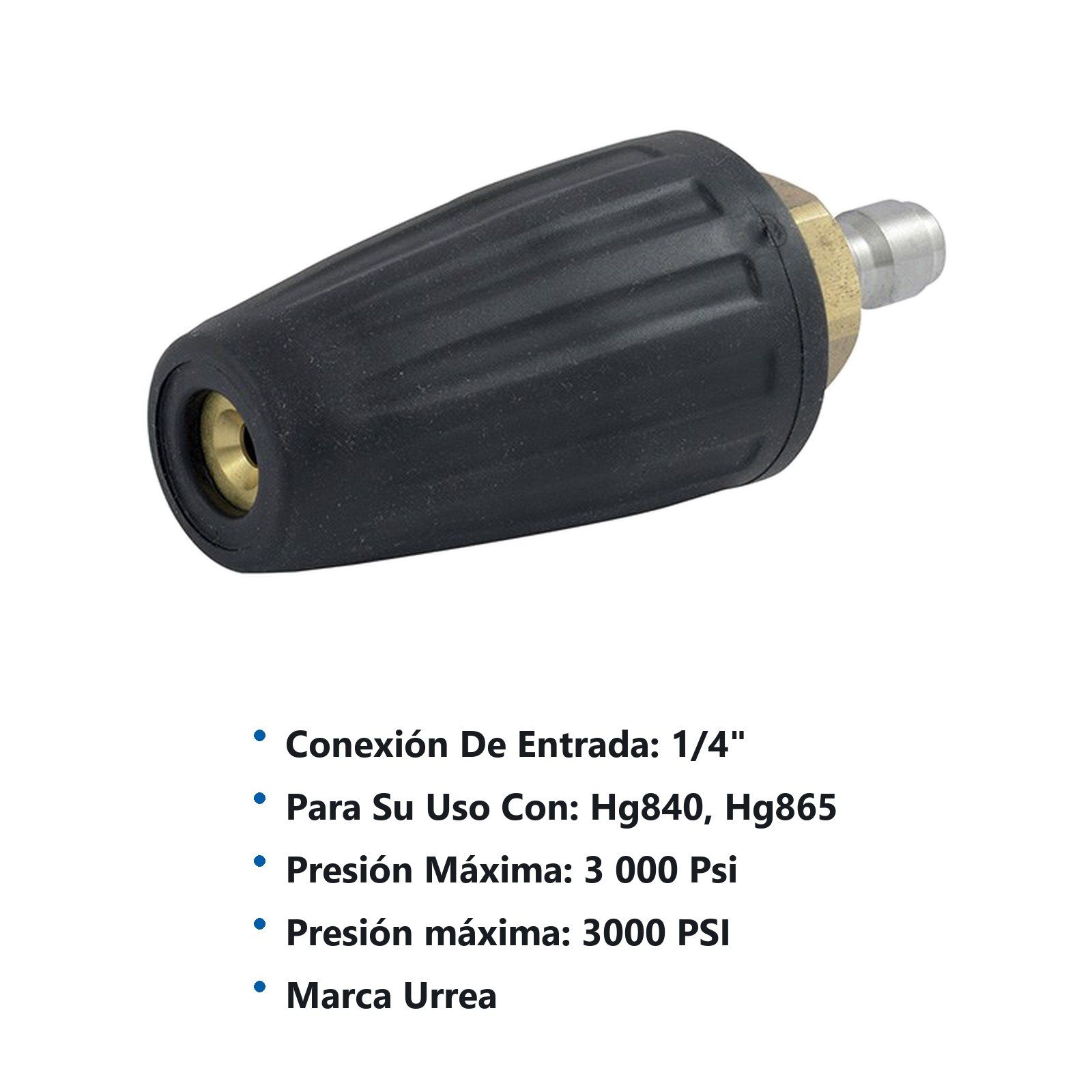 Punta turbo para lanza de hidrolavadora a gasolina HG840 y HG865 Urrea - Imagen 2
