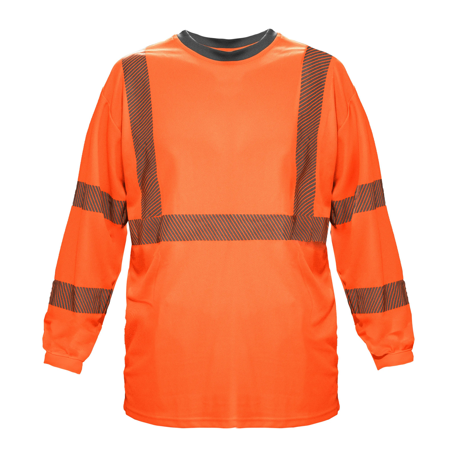 Playera Naranja Reflejante Manga Larga CH - Paquete 3 Piezas
