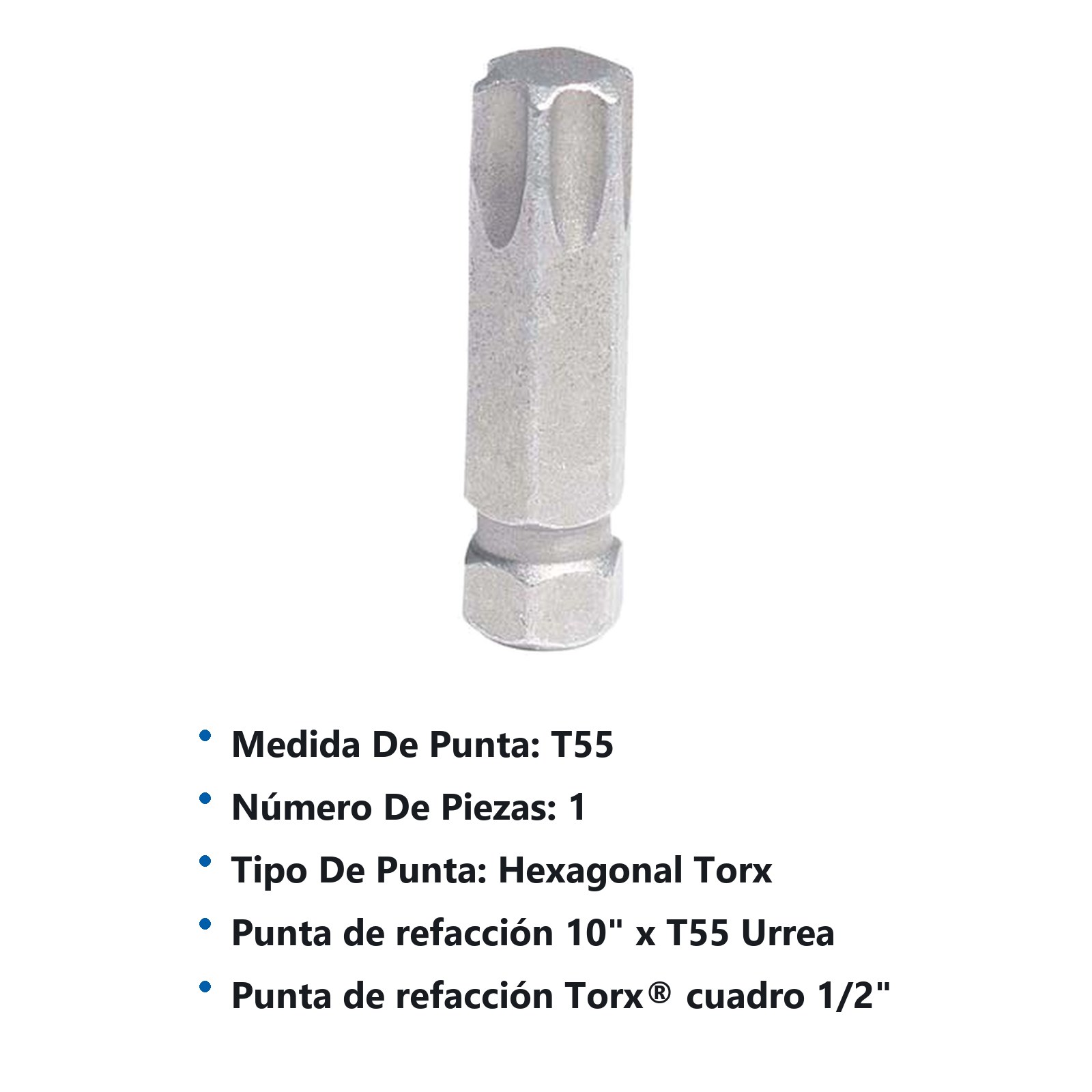 Refacción de punta torx T55 para dado 543955W Urrea - Imagen 2