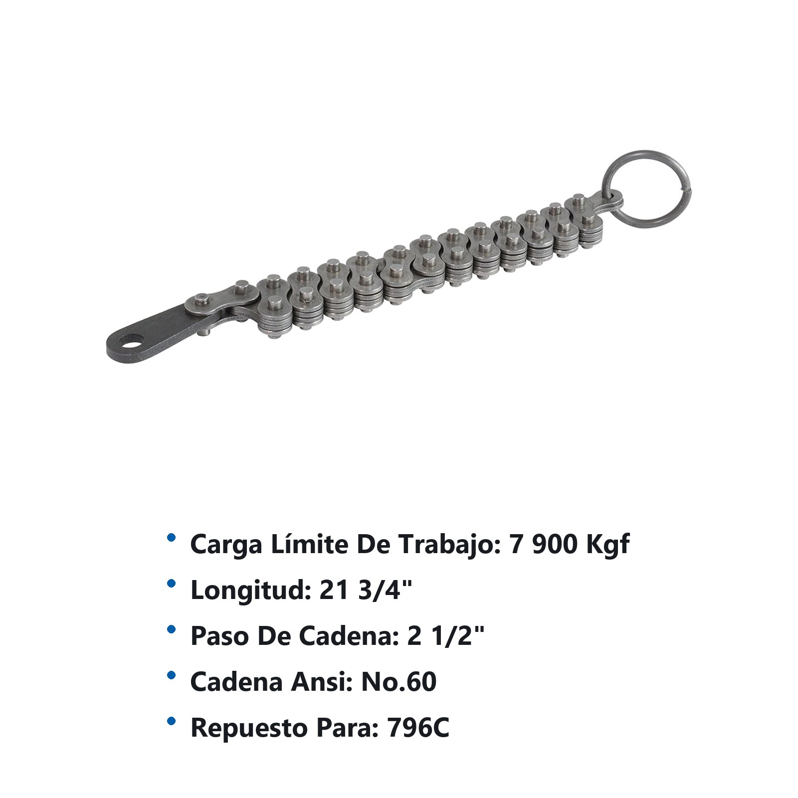 Repuesto para llave de cadena tipo caimán 796C Urrea - Imagen 2