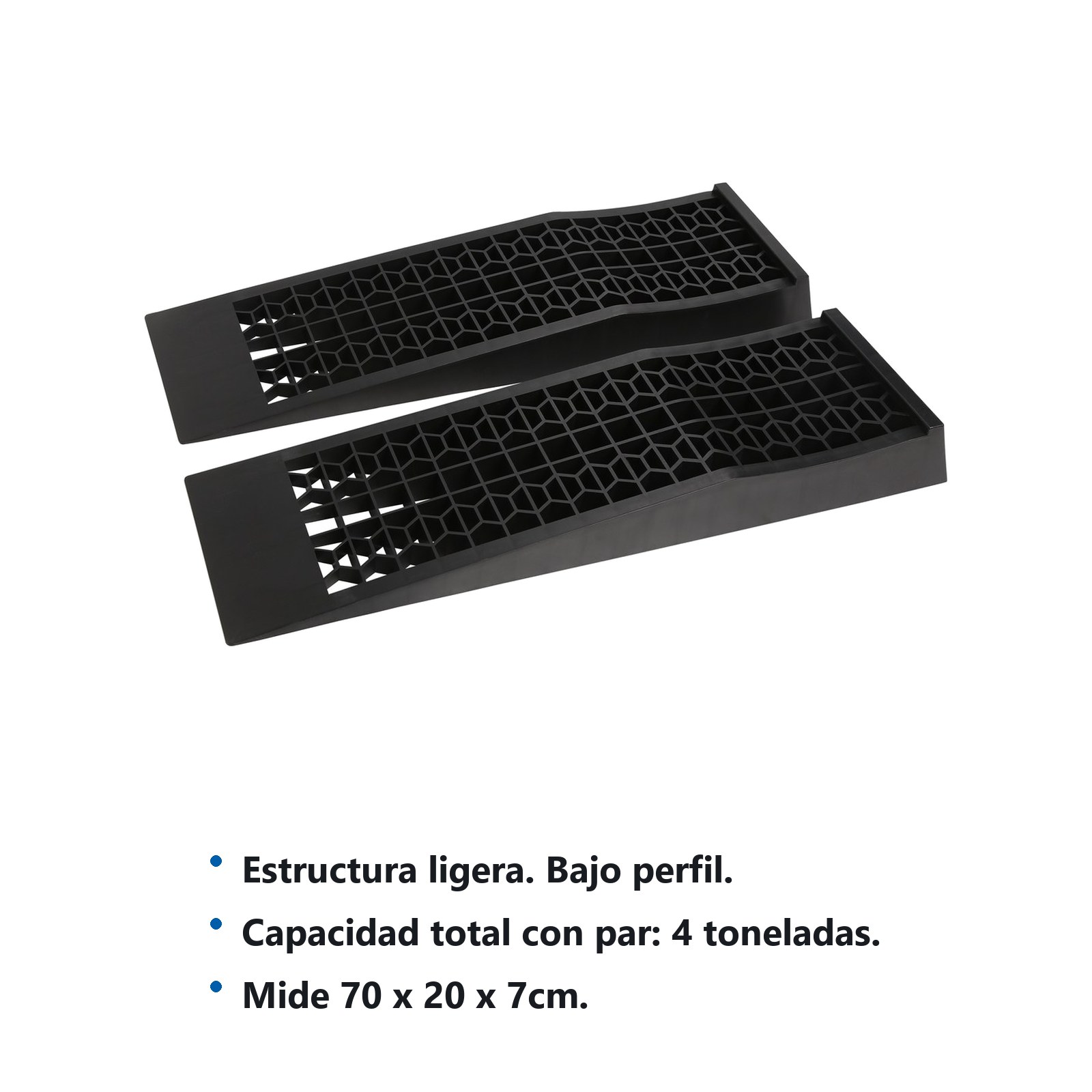 Rampas para automóvil plásticas, soporta 4 toneladas, 2 piezas Surtek - Imagen 2