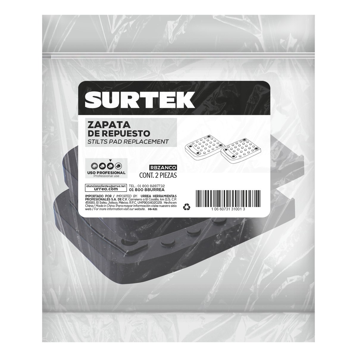 Repuesto de base para zancos de elevación Surtek - Imagen 2