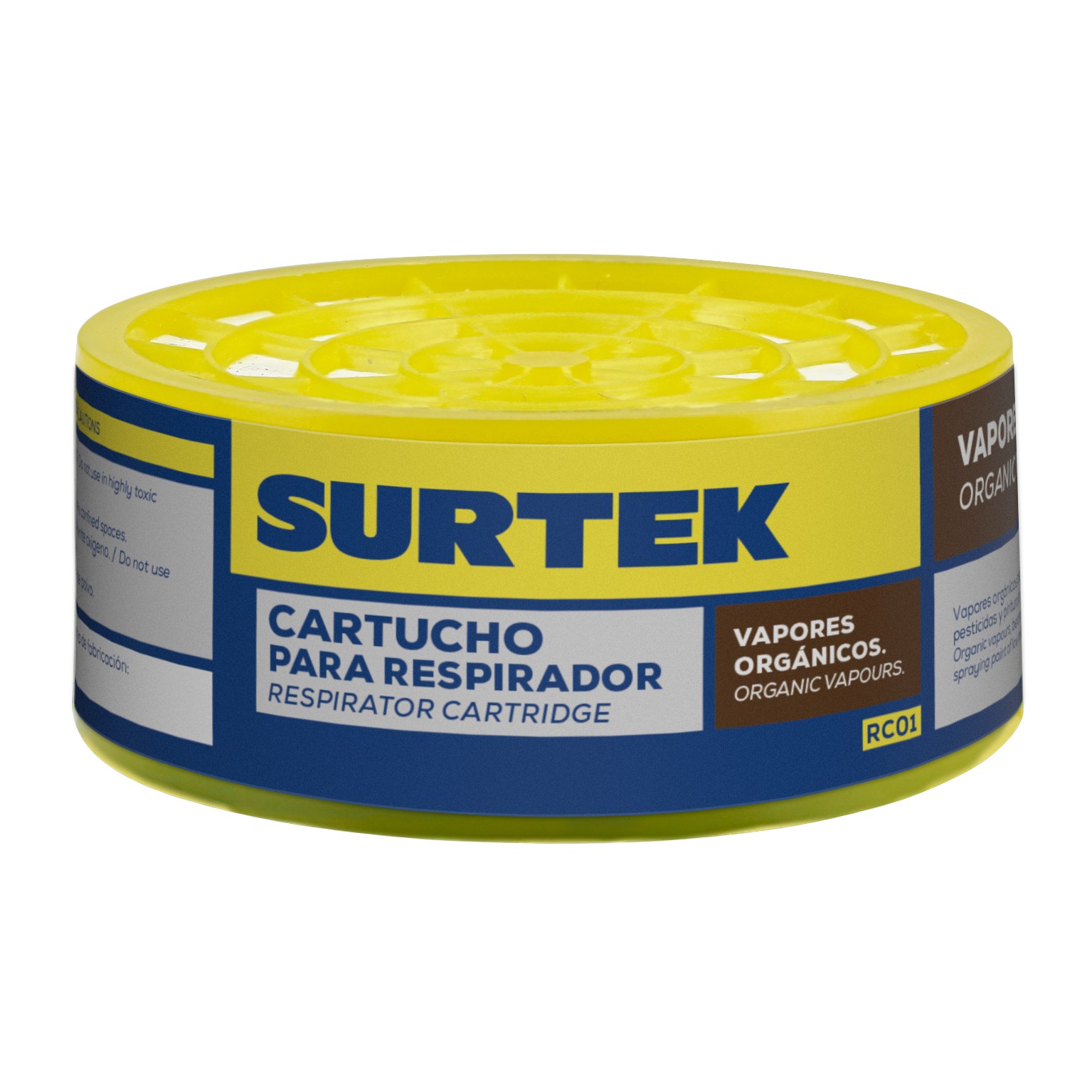 Cartucho para respirador con protección para vapores orgánicos Surtek