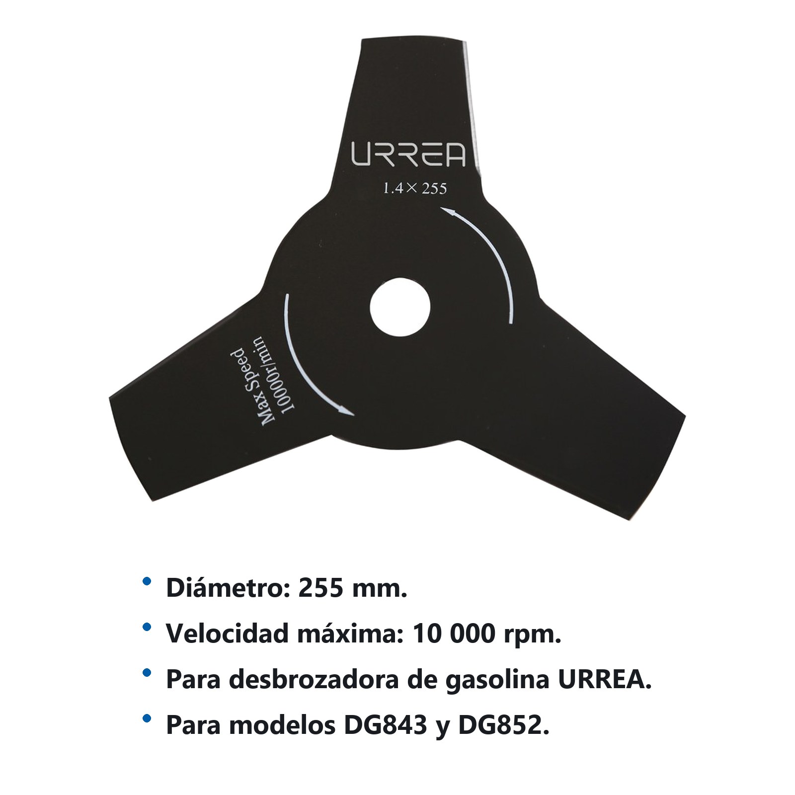 Cuchilla para desbrozadora DG843 y DG853 Urrea - Imagen 2