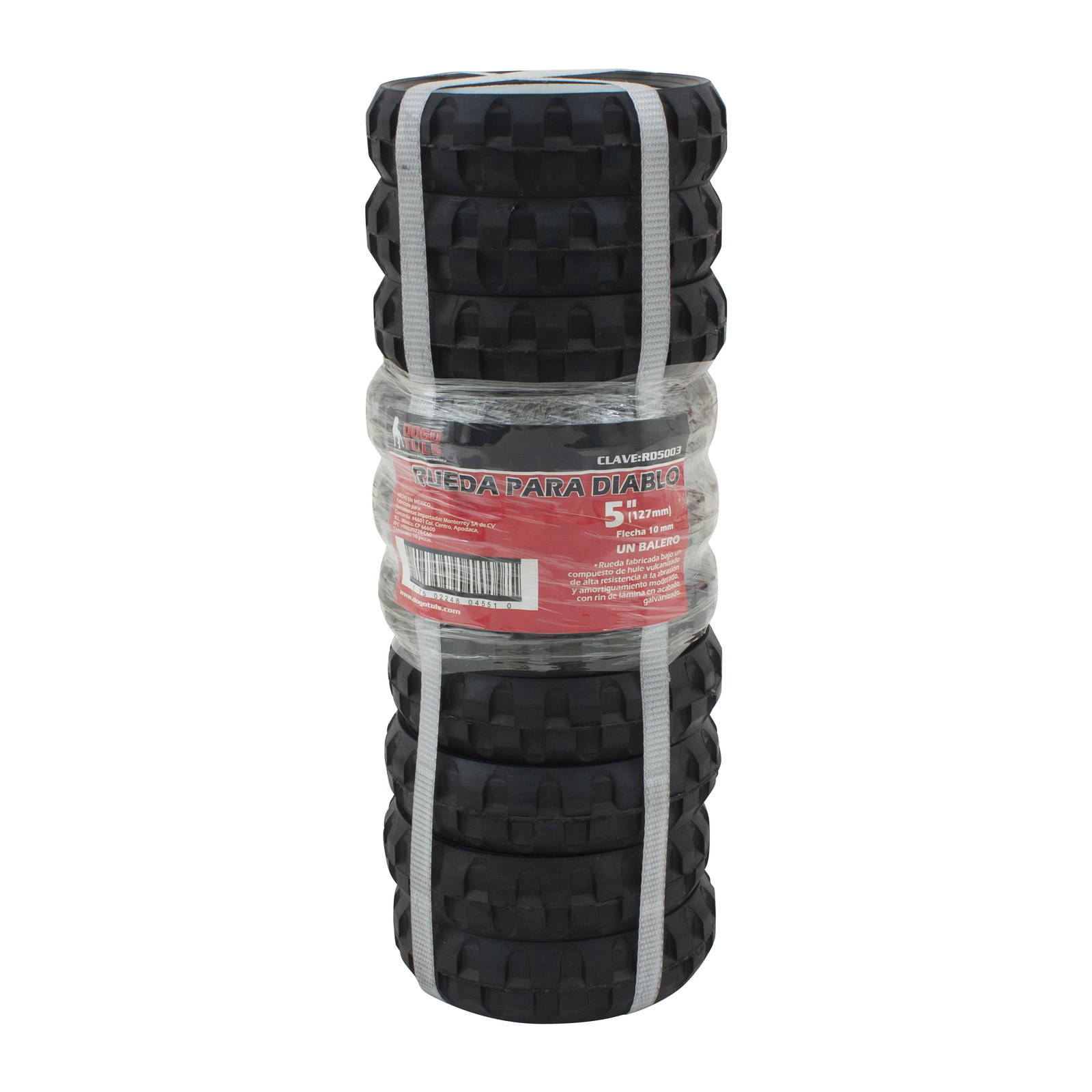 RUEDA DIABLO 5" UN BALERO FLECHA3/8 DOGO - Imagen 4