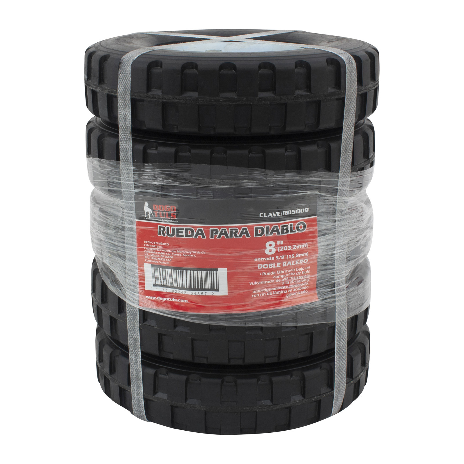RUEDA DIABLO 8" DOBLE BALERO FLECHA5/8 - Imagen 4