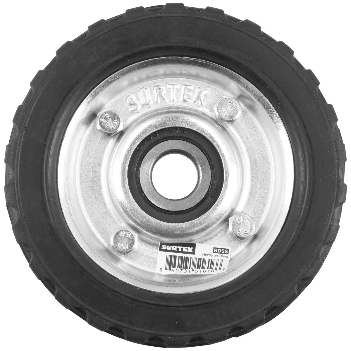 Rueda sólida para diablo con balero sencillo 50 kg, 5" Surtek - Imagen 2