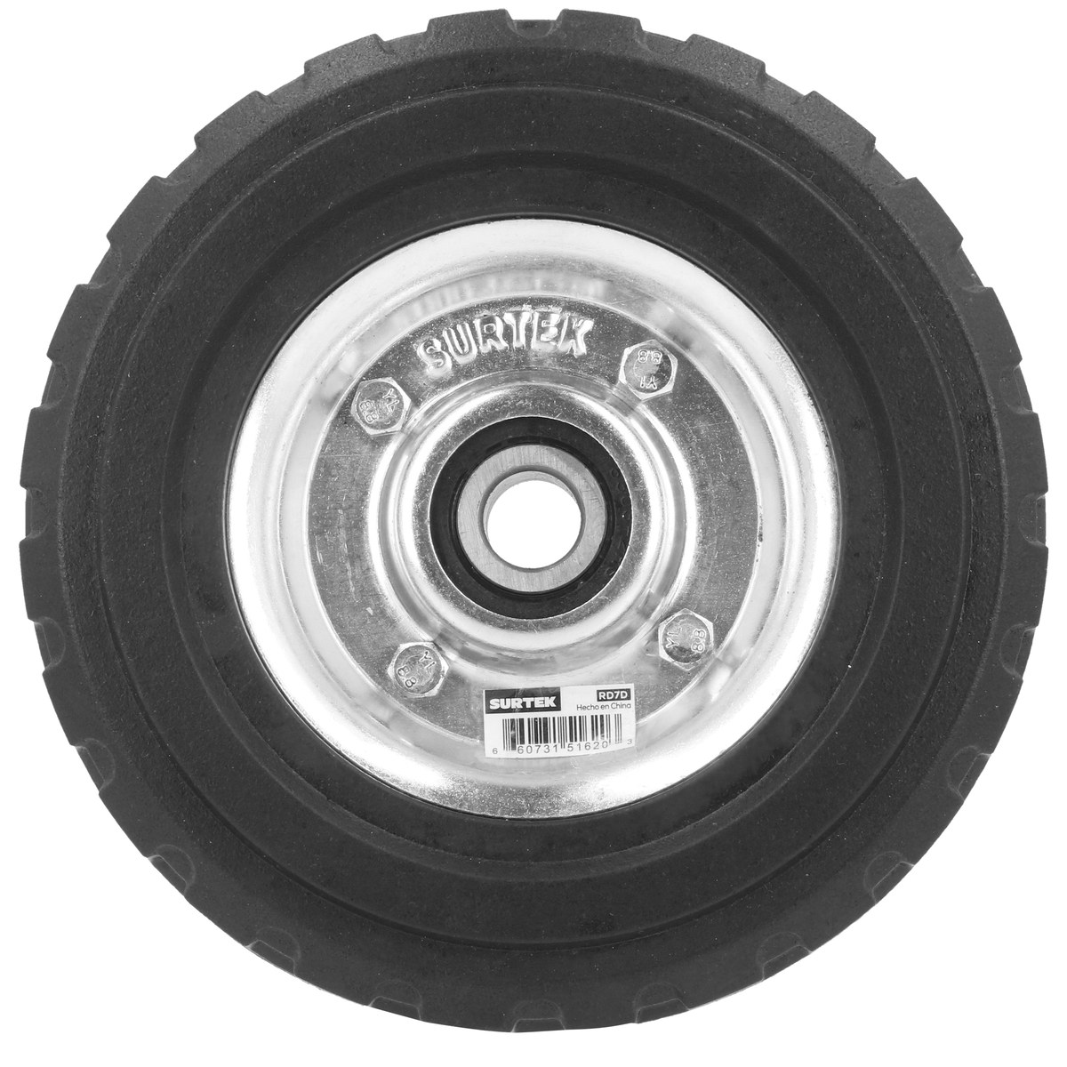 Rueda sólida para diablo con balero doble 120 kg, 7" Surtek - Imagen 2