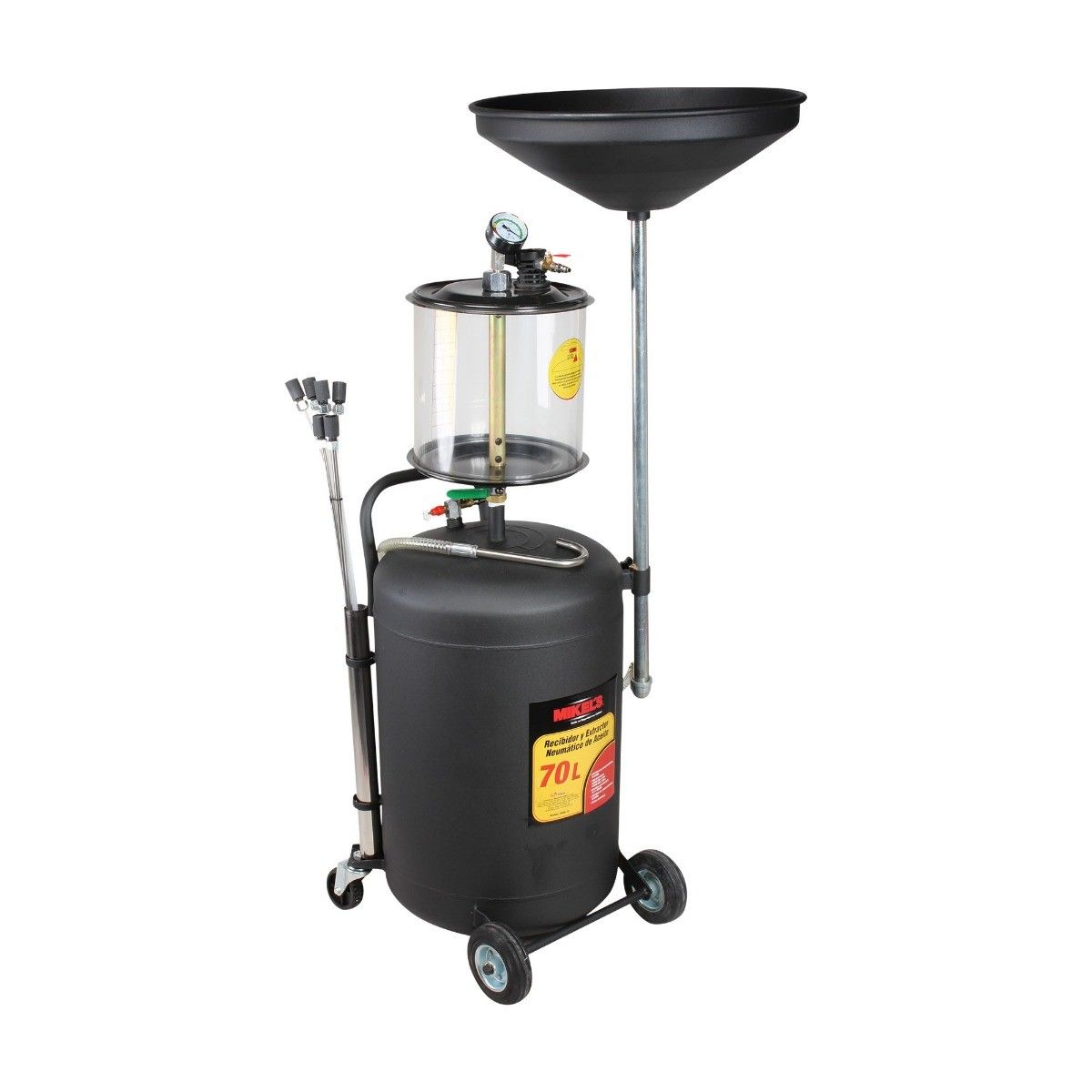 MIKELS RENA-70 Recibidor Extractor de aceite neumático (70 lts) - Imagen 3