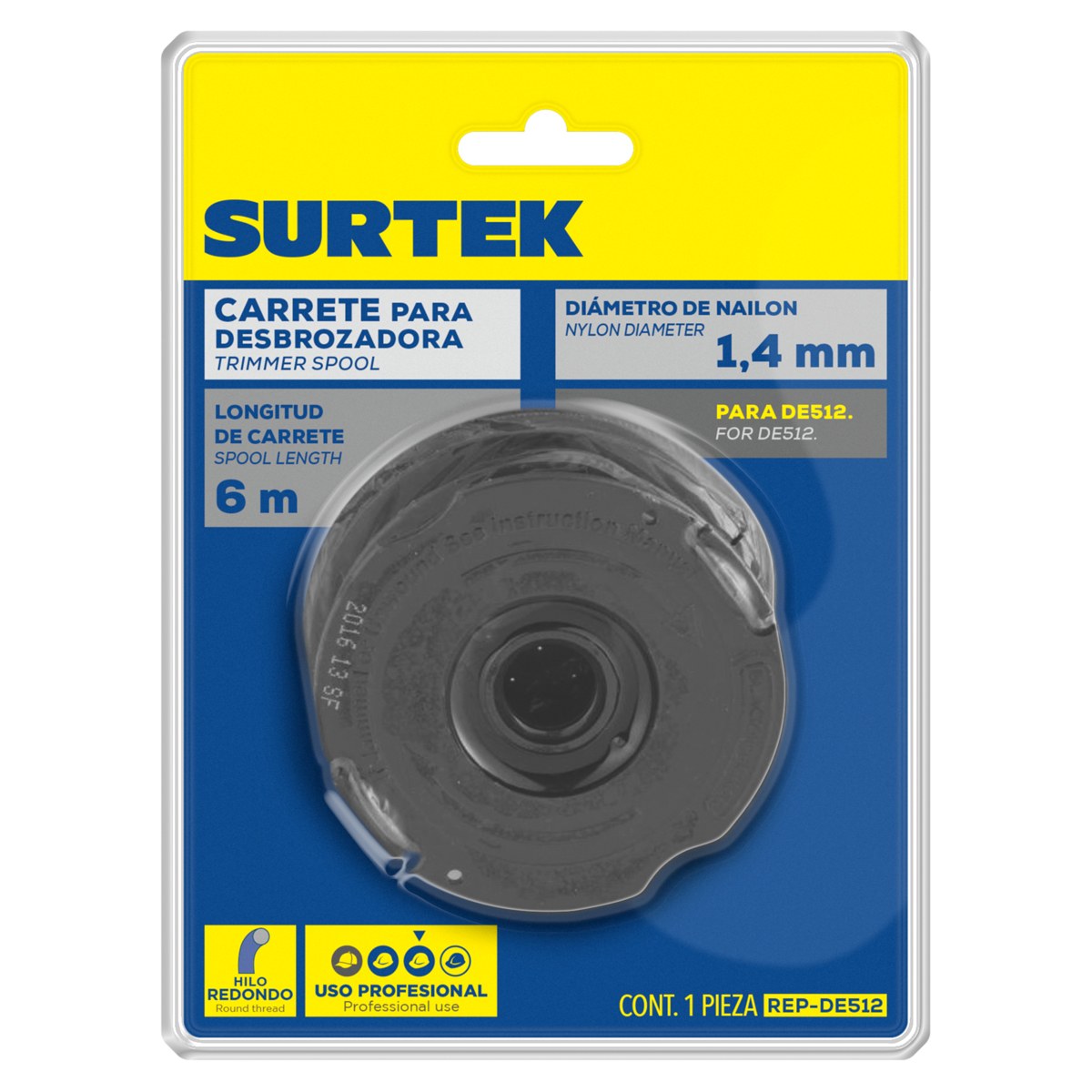Repuesto de carrete para desbrozadora DE512 Surtek - Imagen 2