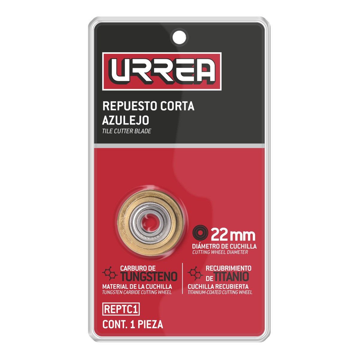 Repuesto de cuchilla para corta azulejos 22 mm TC61, TC76, TC91 Urrea - Imagen 2