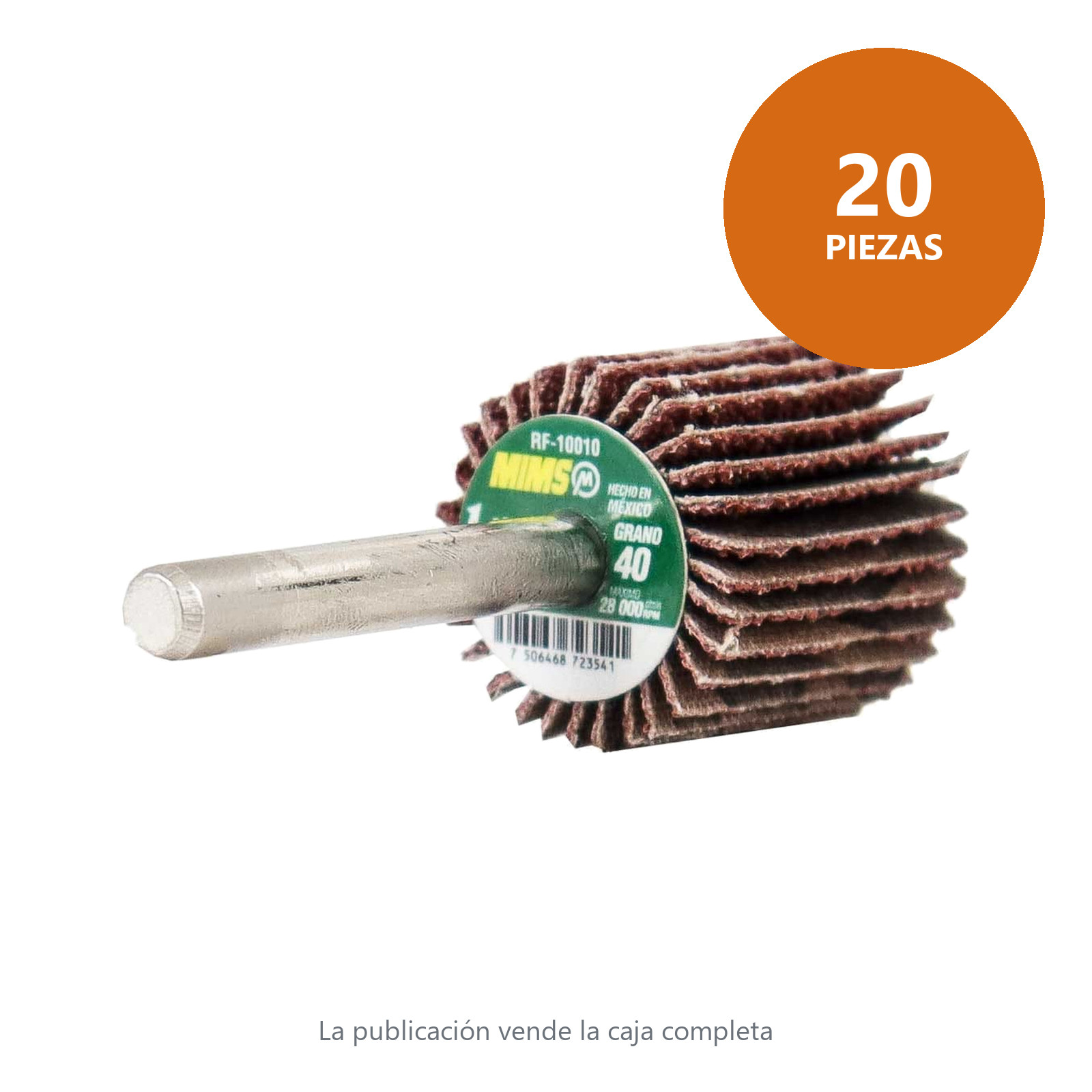 RUEDA FLAP MIMS C/VASTAGO (6MM) G40 1 X 1 (Precio x pieza - Empaque c/20 pzas) - Imagen 4