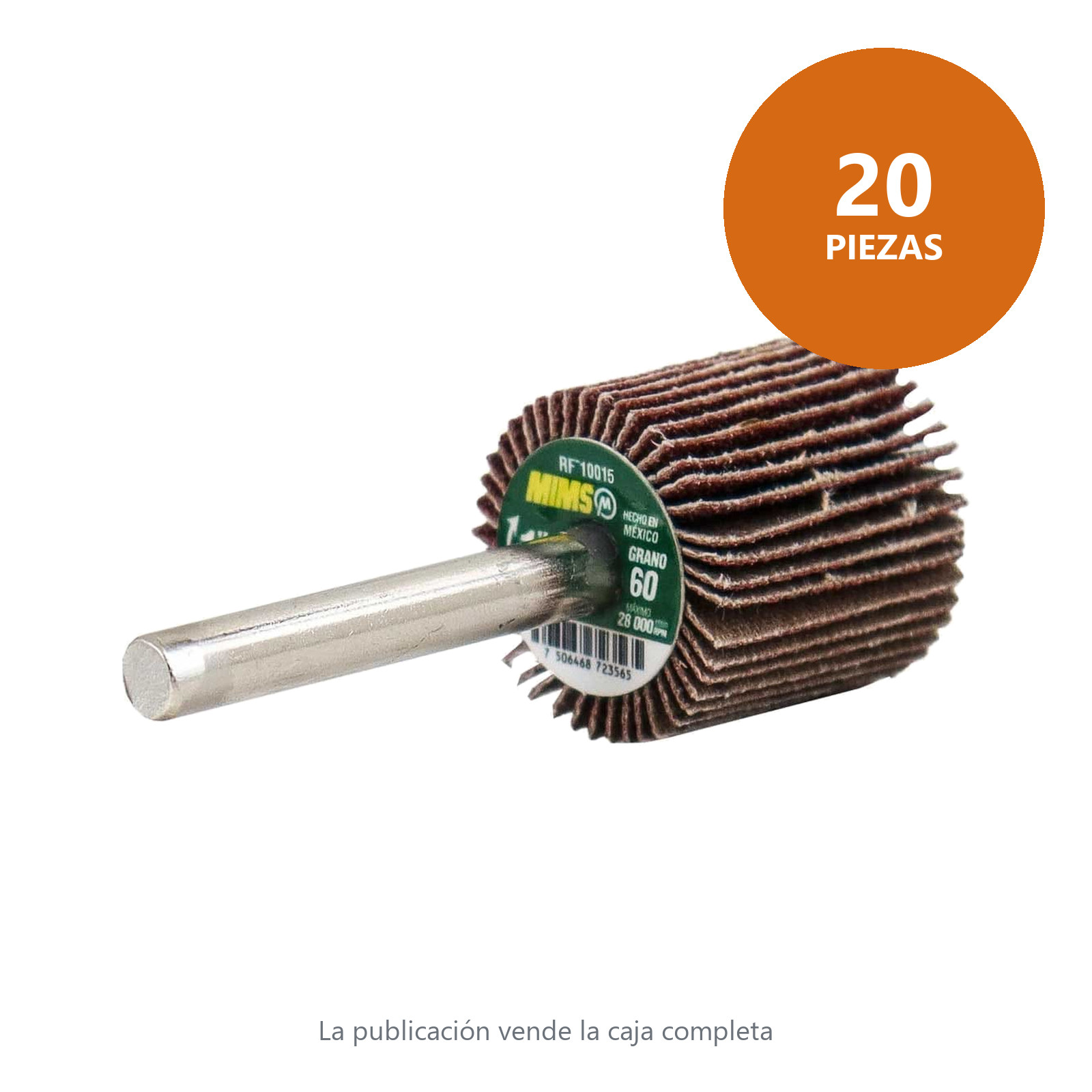 RUEDA FLAP MIMS C/VASTAGO (6MM) G60 1 X 1 (Precio x pieza - Empaque c/20 pzas) - Imagen 4