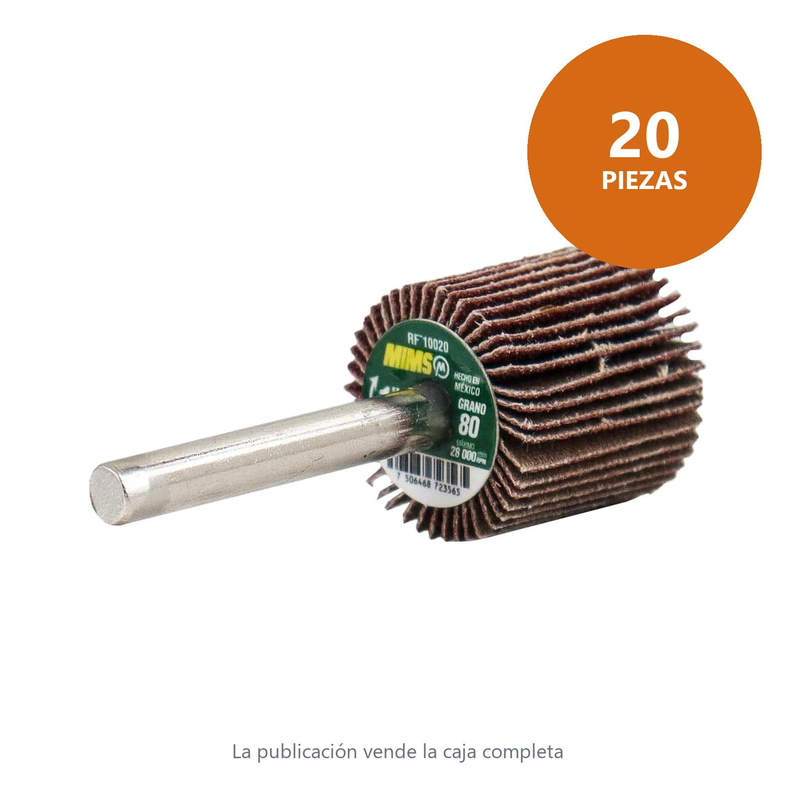 RUEDA FLAP MIMS C/VASTAGO (6MM) G80 1 X 1 (Precio x pieza - Empaque c/20 pzas) - Imagen 4