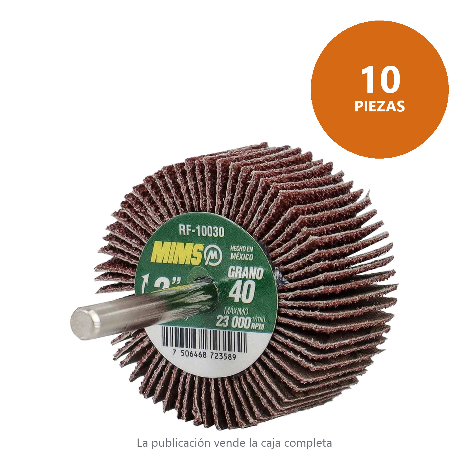 RUEDA FLAP MIMS C/VASTAGO (6MM) G40 2 X 1 (Precio x pieza - Empaque c/10 pzas) - Imagen 4