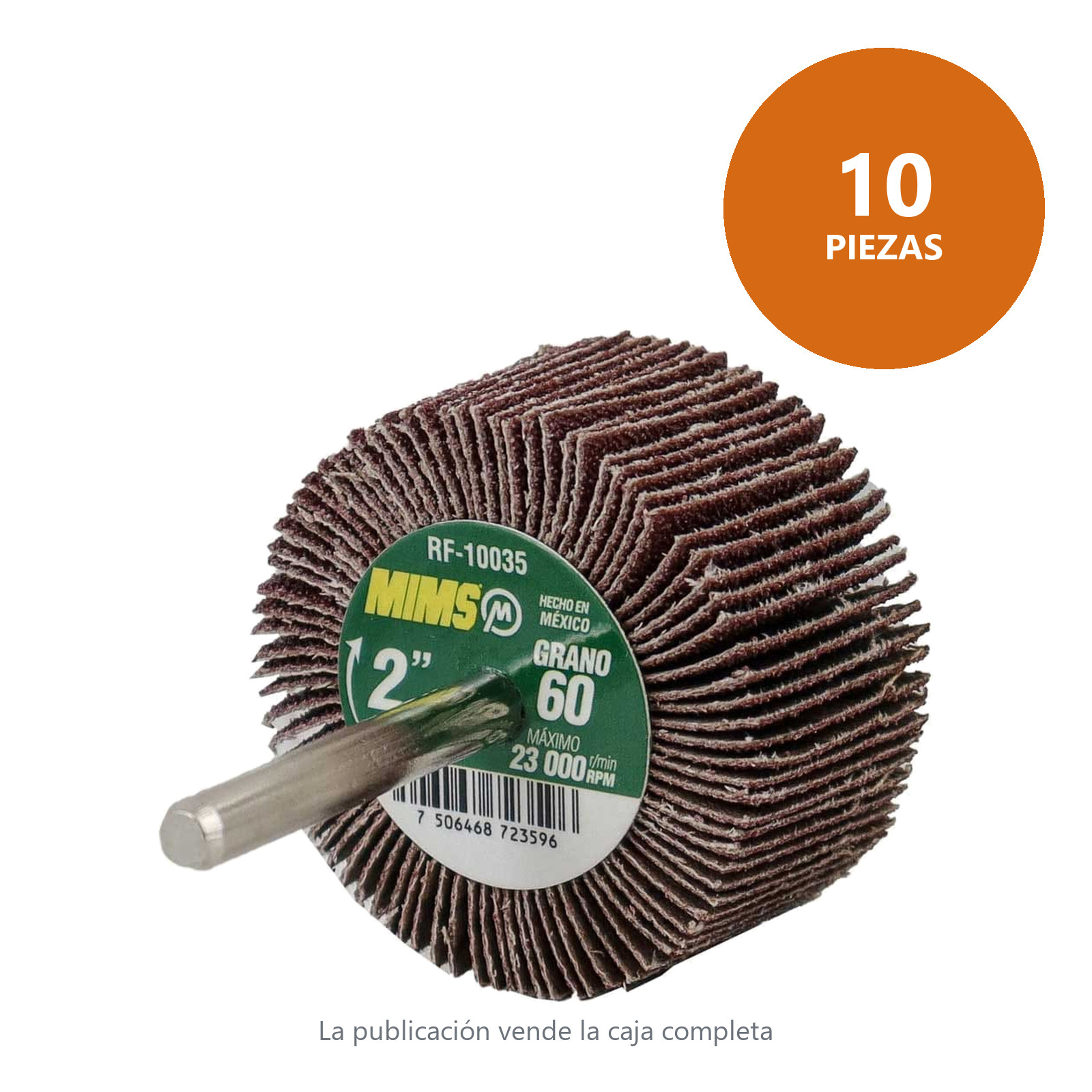 RUEDA FLAP MIMS C/VASTAGO (6MM) G60 2 X 1 (Precio x pieza - Empaque c/10 pzas) - Imagen 4