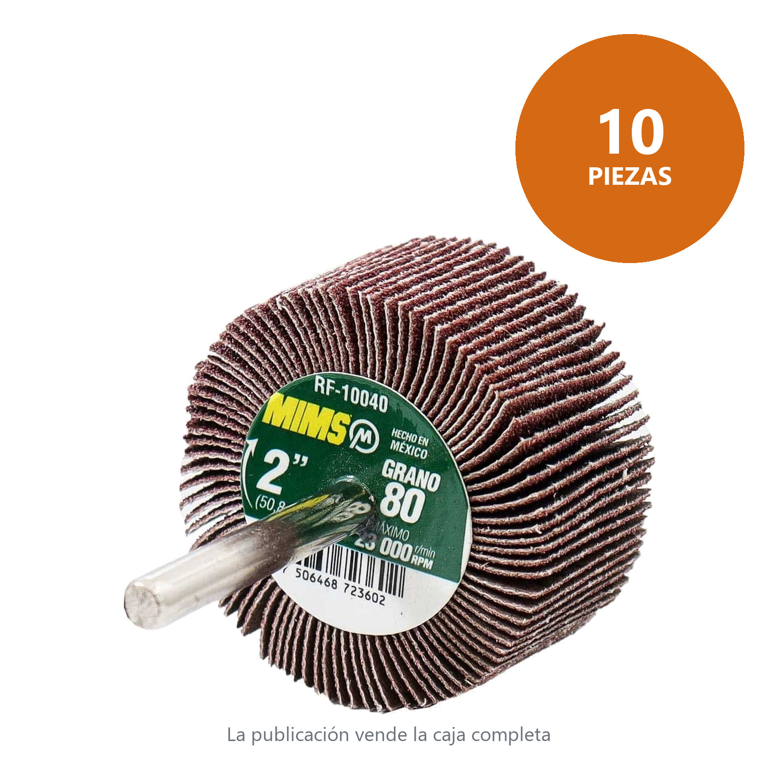 RUEDA FLAP MIMS C/VASTAGO (6MM) G80 2 X 1 (Precio x pieza - Empaque c/10 pzas) - Imagen 4