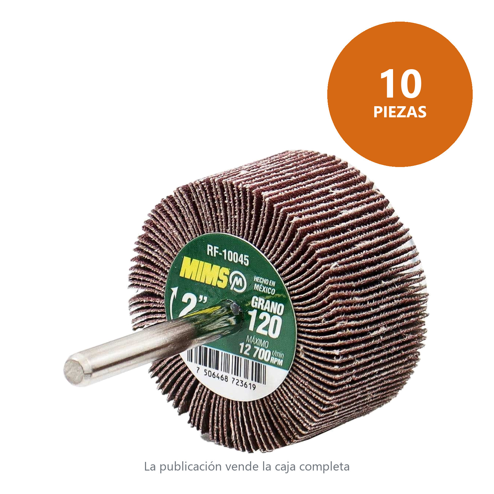 RUEDA FLAP MIMS C/VASTAGO (6MM) G120 2 X 1 (Precio x pieza - Empaque c/10 pzas) - Imagen 4
