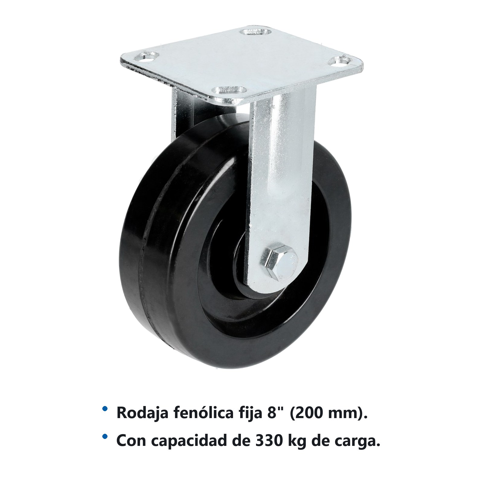 Rodaja fenólica fija 8" Surtek - Imagen 2