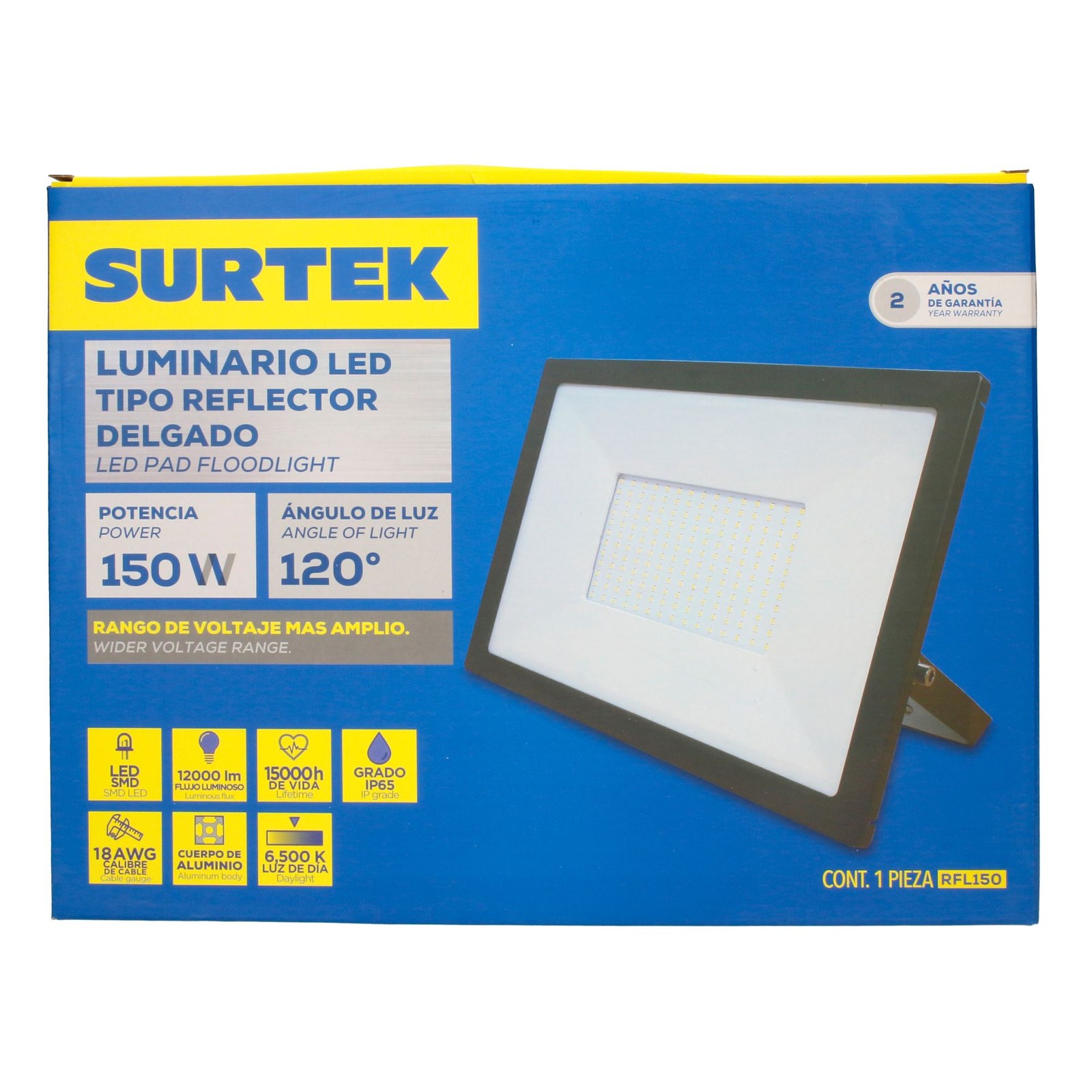 Reflector de LED SMD delgado 150 W de 12,000 lm Surtek - Imagen 3