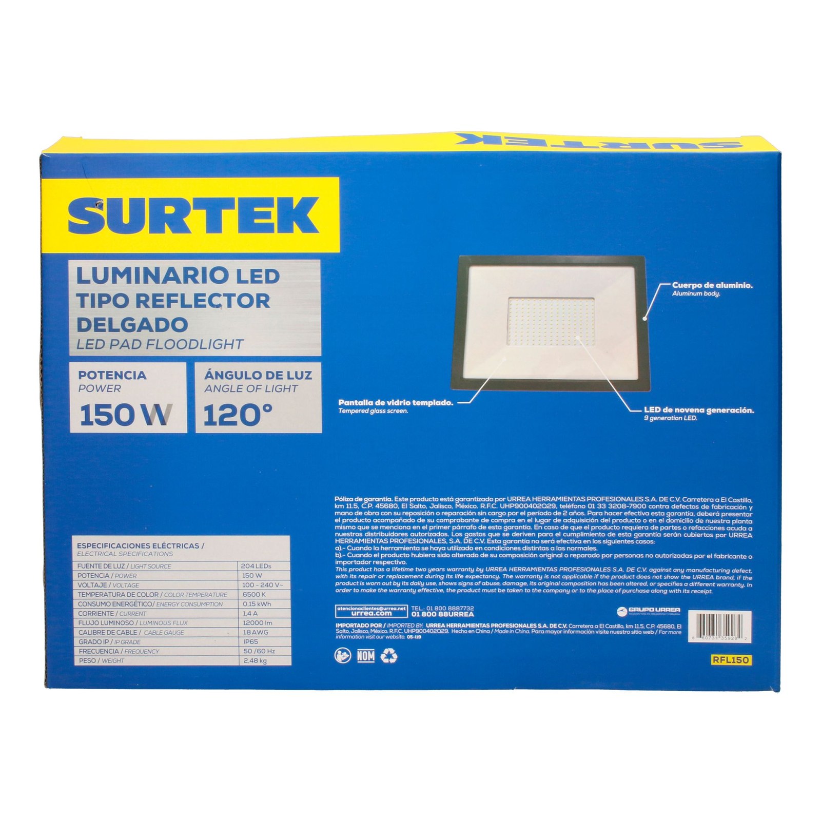 Reflector de LED SMD delgado 150 W de 12,000 lm Surtek - Imagen 4