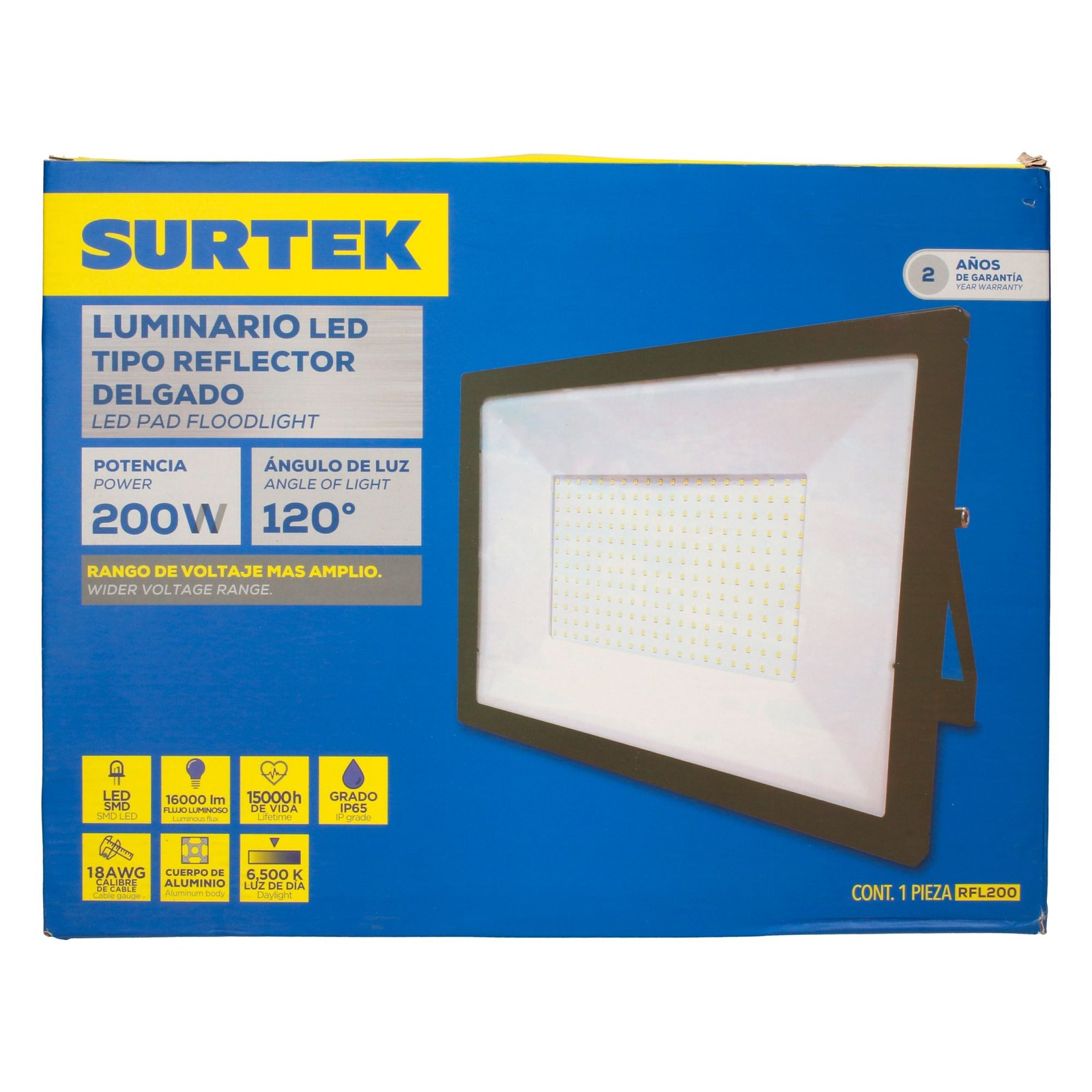 Reflector de LED SMD delgado 200 W de 16,000 lm Surtek - Imagen 2