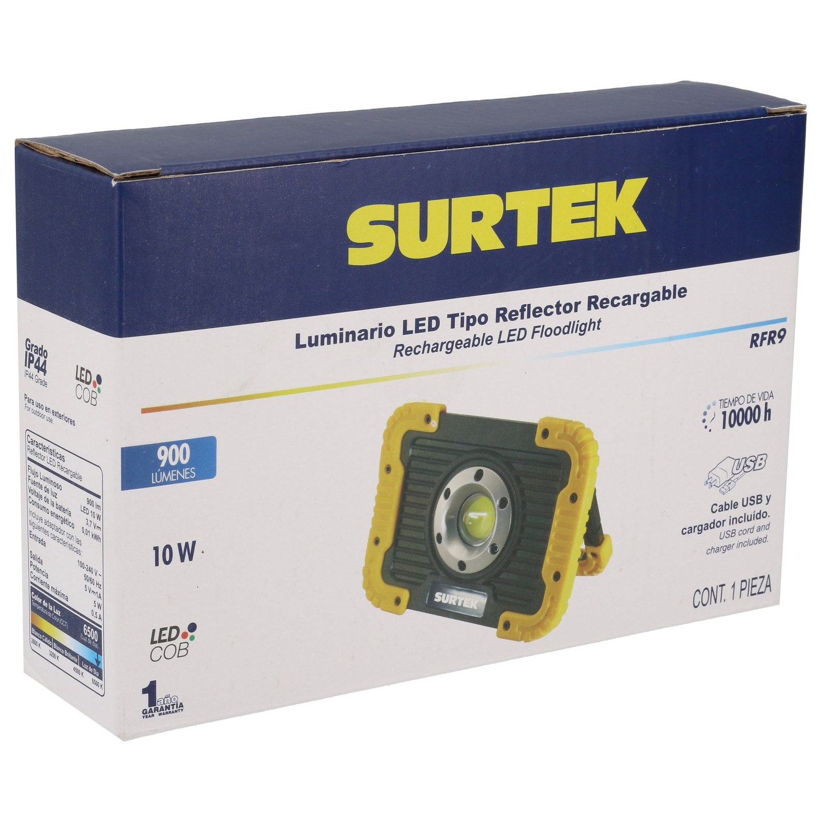 Reflector de LED recargable 12 W de 900 lm Surtek - Imagen 3