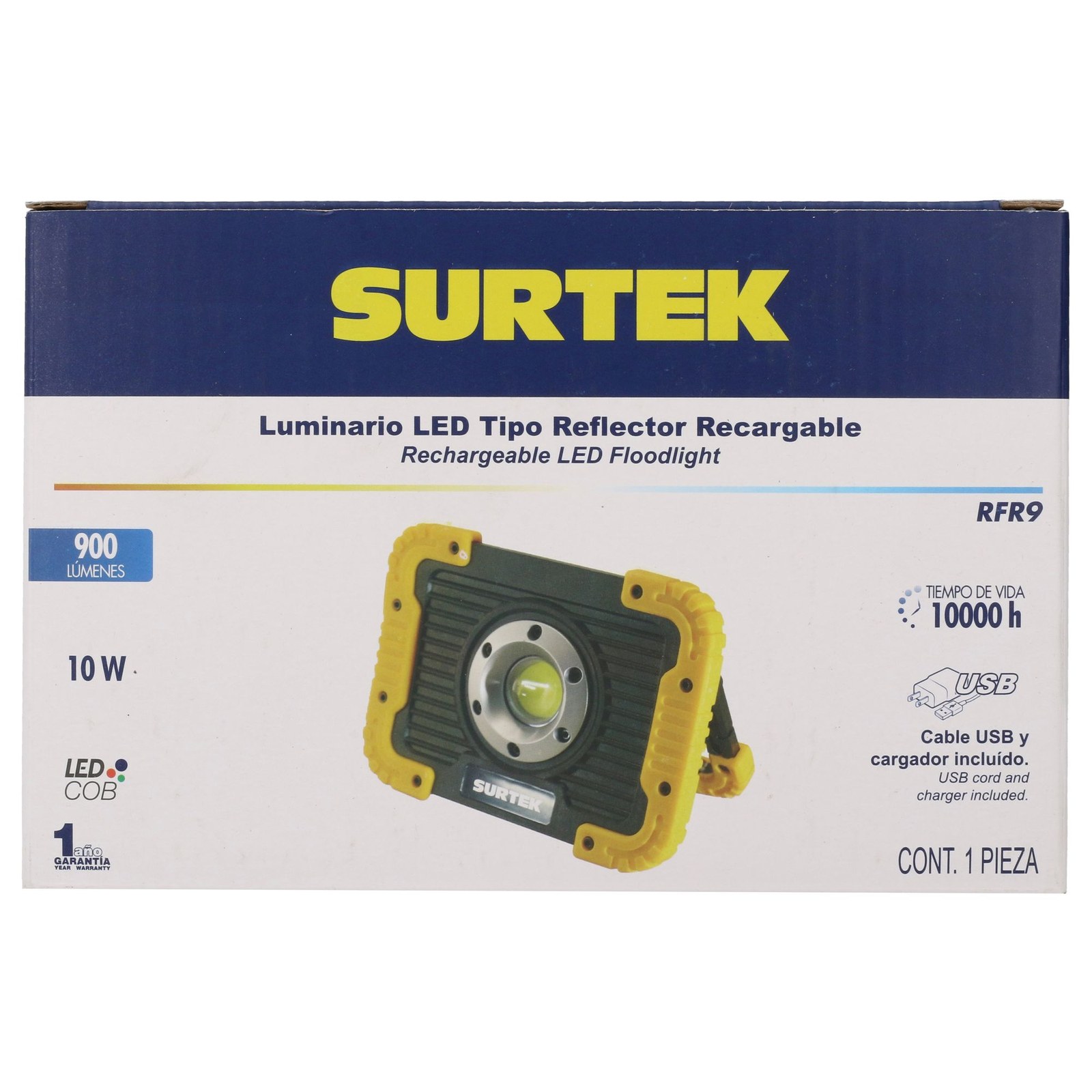 Reflector de LED recargable 12 W de 900 lm Surtek - Imagen 4