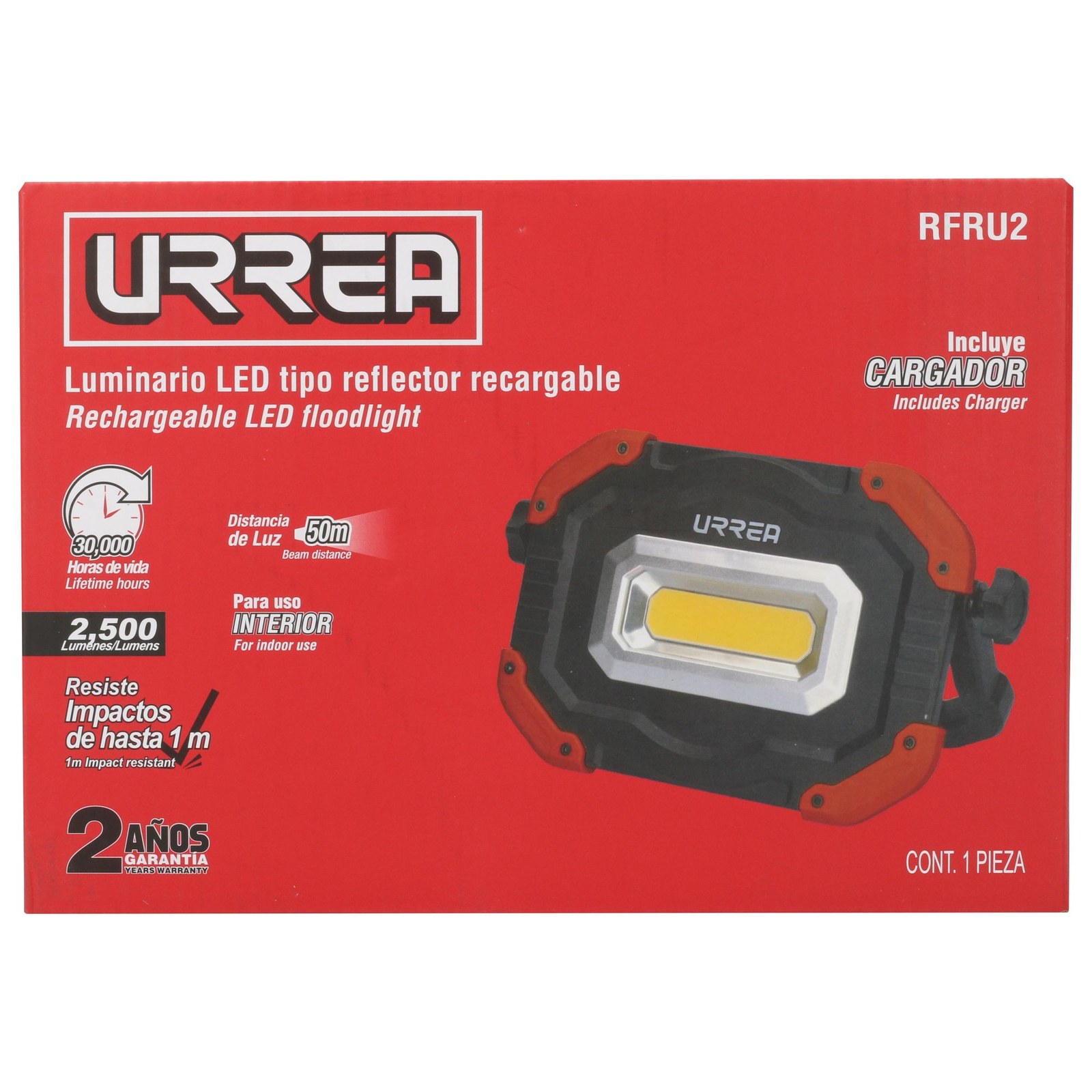 Reflector de LED recargable 30 W de 2,500 lm Urrea - Imagen 4
