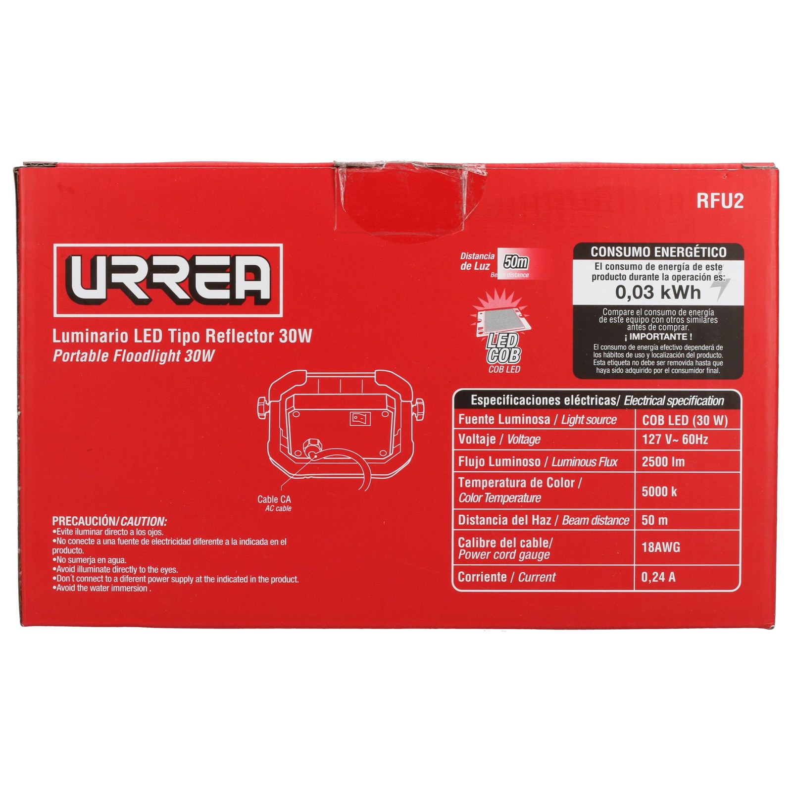 Reflector de LED COB 30 W de 2,500 lm Urrea - Imagen 4