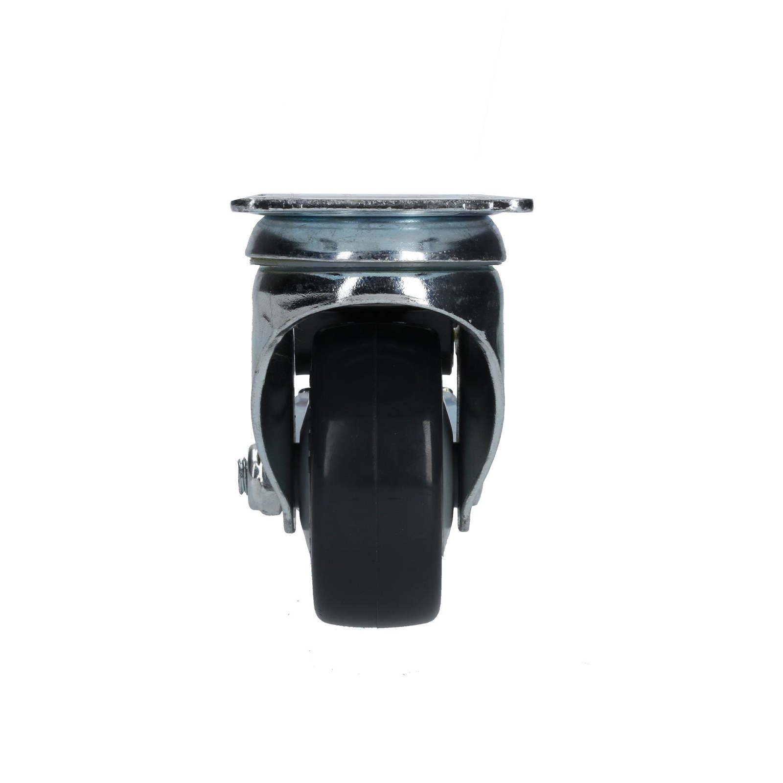Rodaja de poliuretano negro giratoria con freno 3" Surtek - Imagen 2
