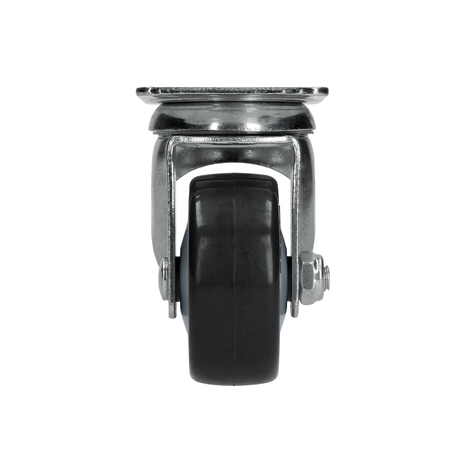 Rodaja de poliuretano negro giratoria 3" Surtek - Imagen 2