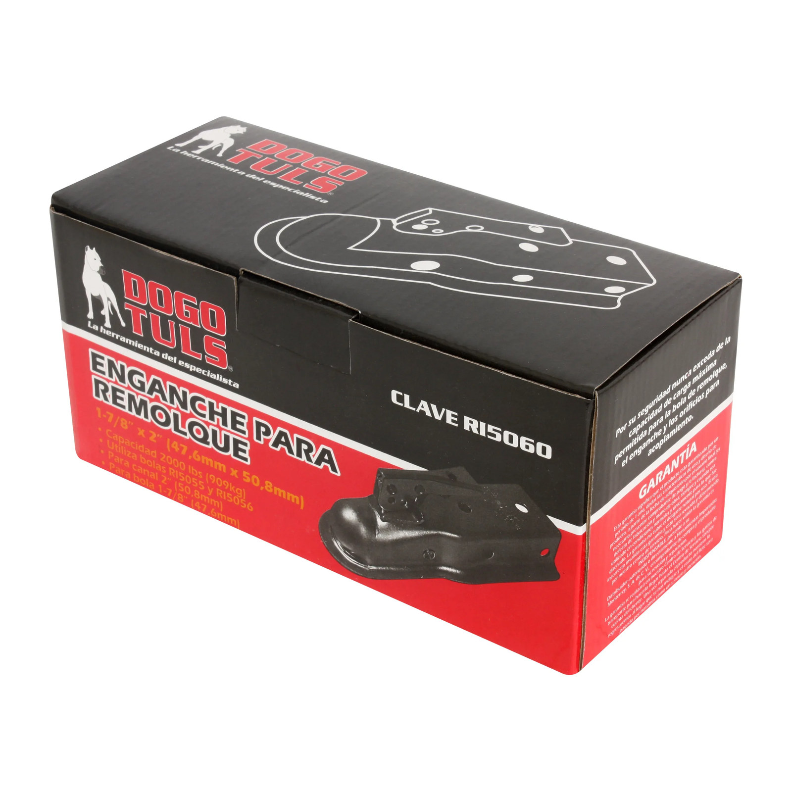 Enganche de Remolque 1-7/8" x 2" 2000 lbs - Imagen 2