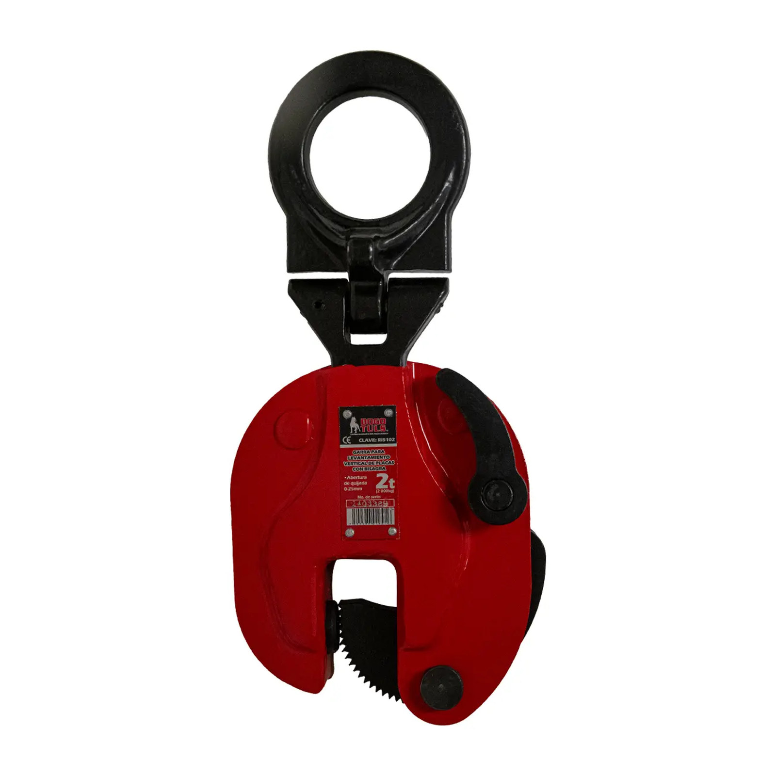 Garra para Placa Vertical con Bisagra 2 t