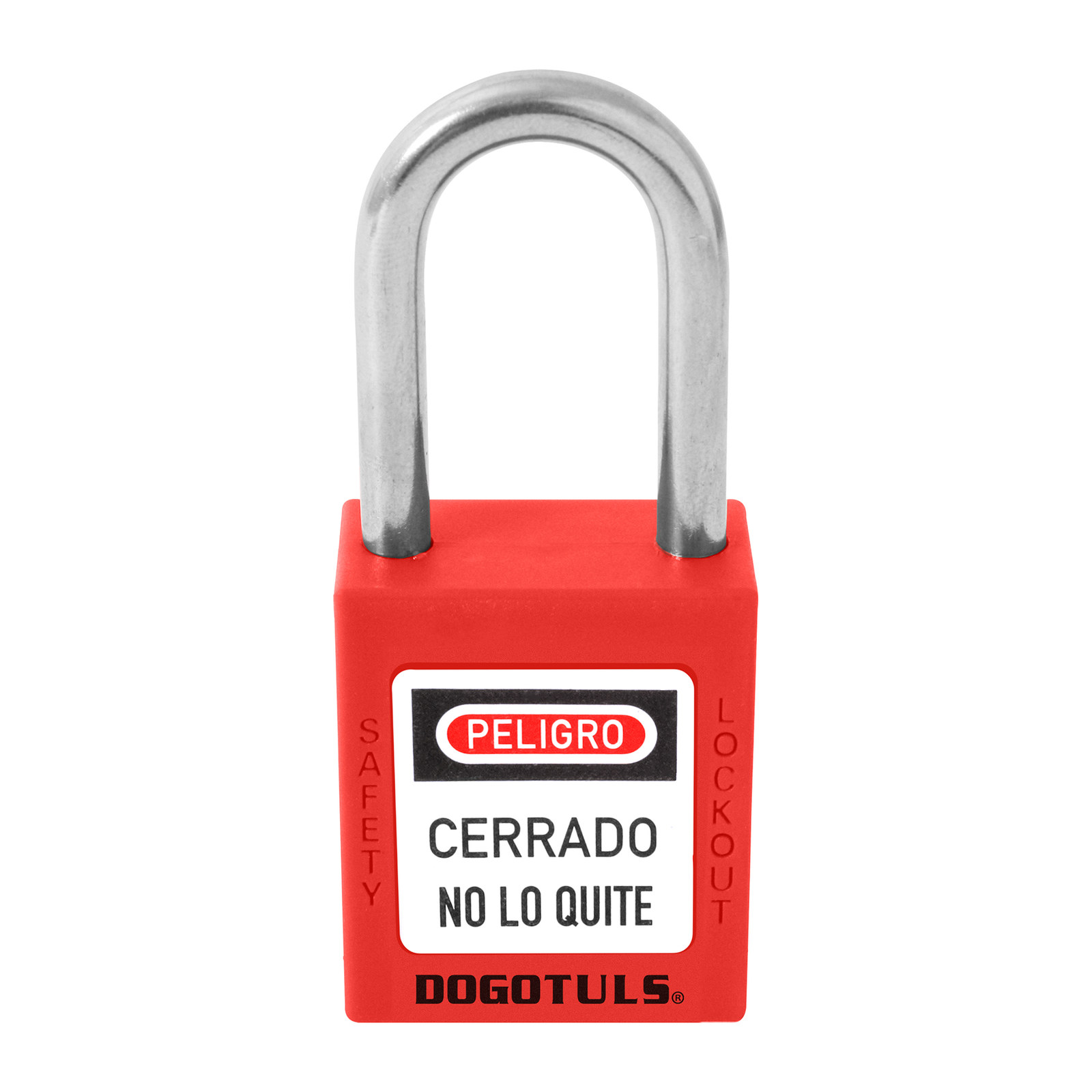 Candado de Bloqueo Rojo Nylon Gancho de Acero - Paquete 6 Piezas