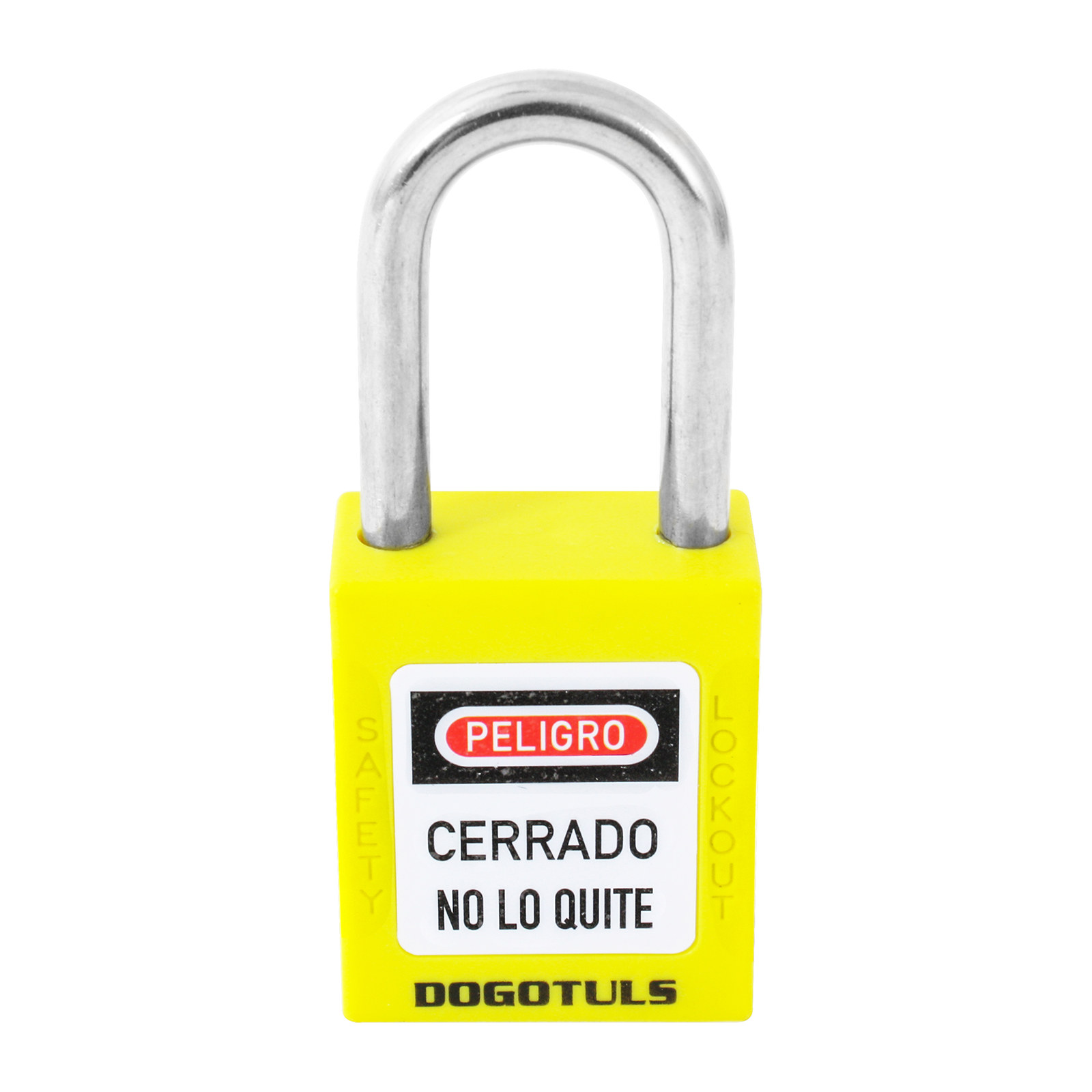 Candado de Bloqueo Amarillo Nylon Gancho de Acero - Paquete 6 Piezas