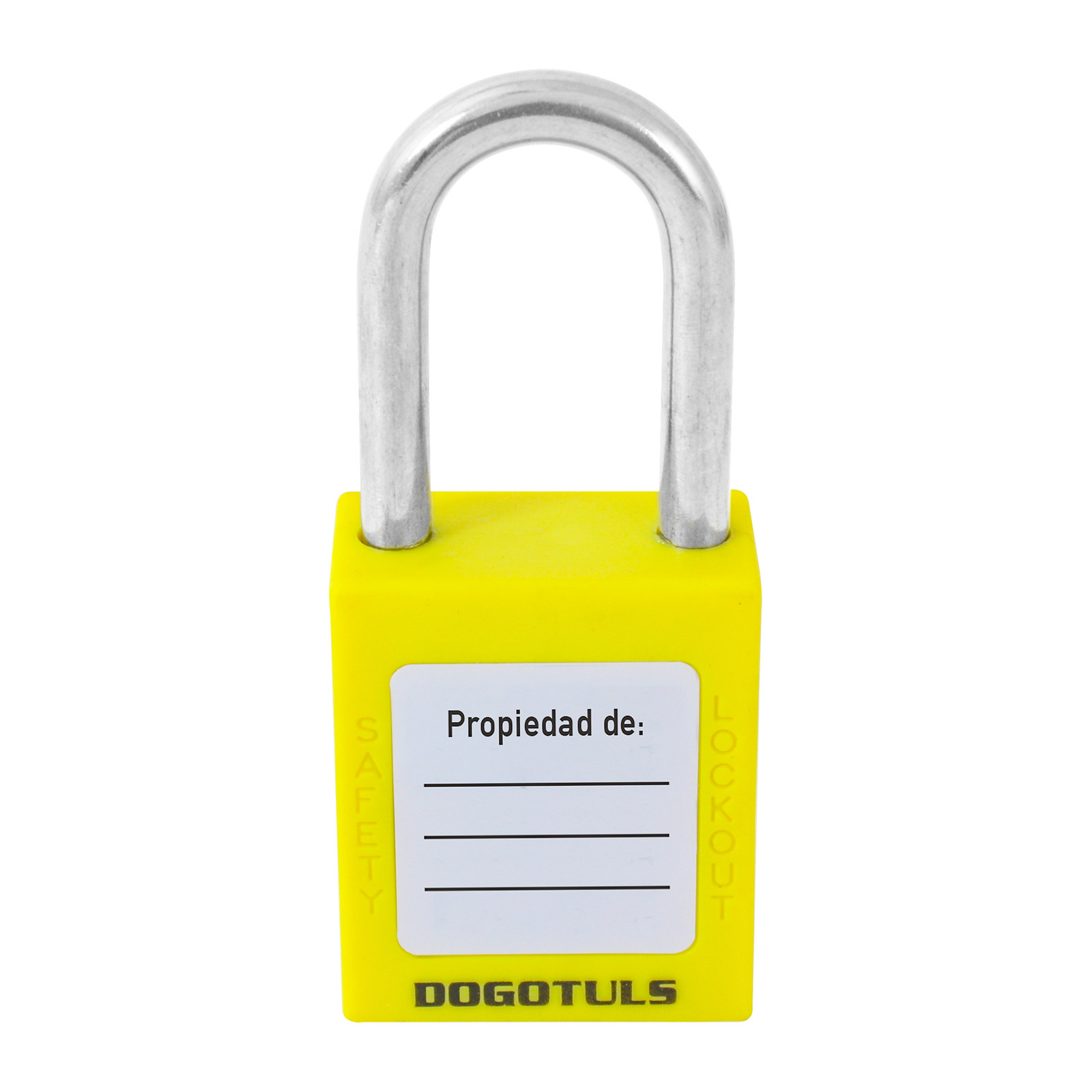 Candado de Bloqueo Amarillo Nylon Gancho de Acero - Imagen 2