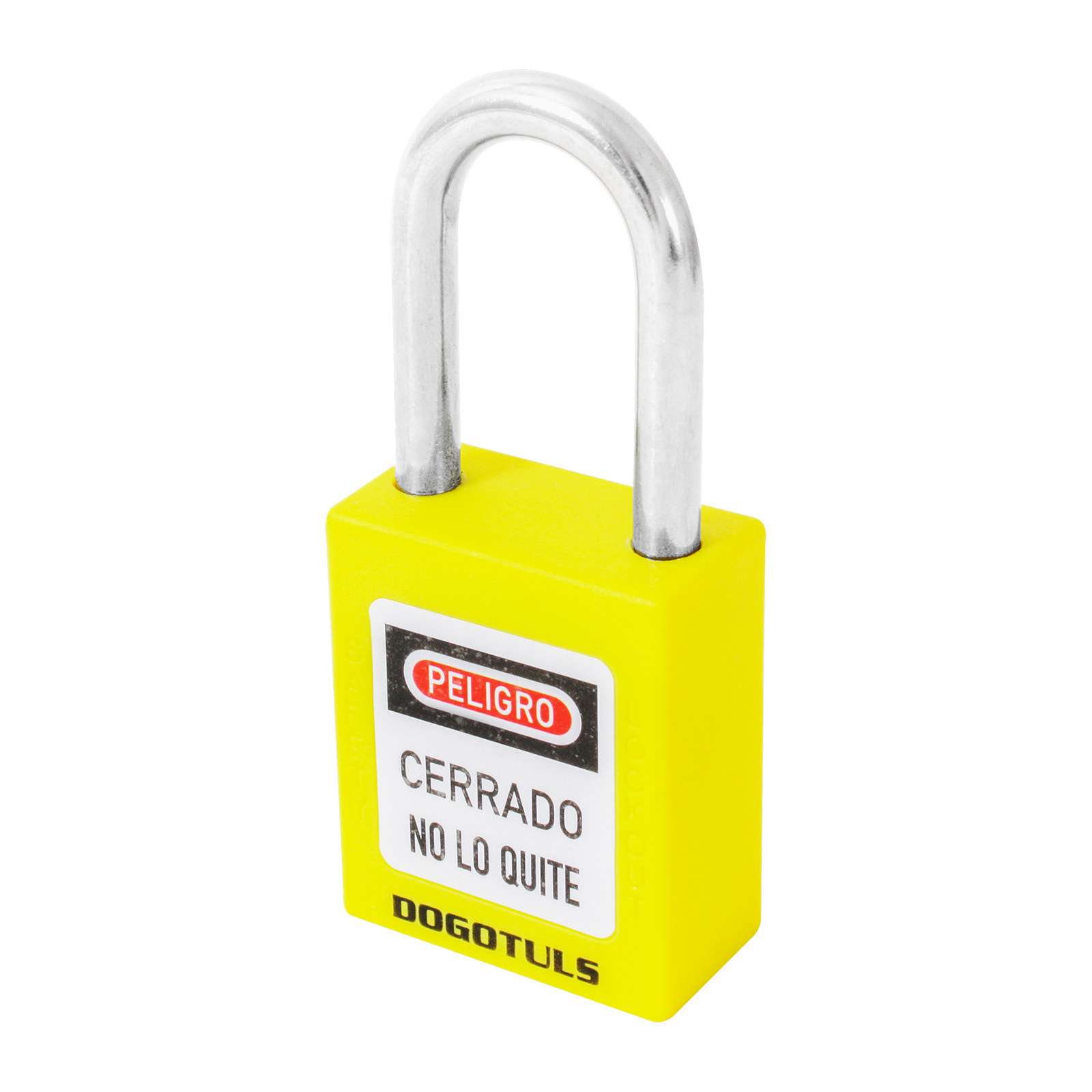 Candado de Bloqueo Amarillo Nylon Gancho de Acero - Imagen 3