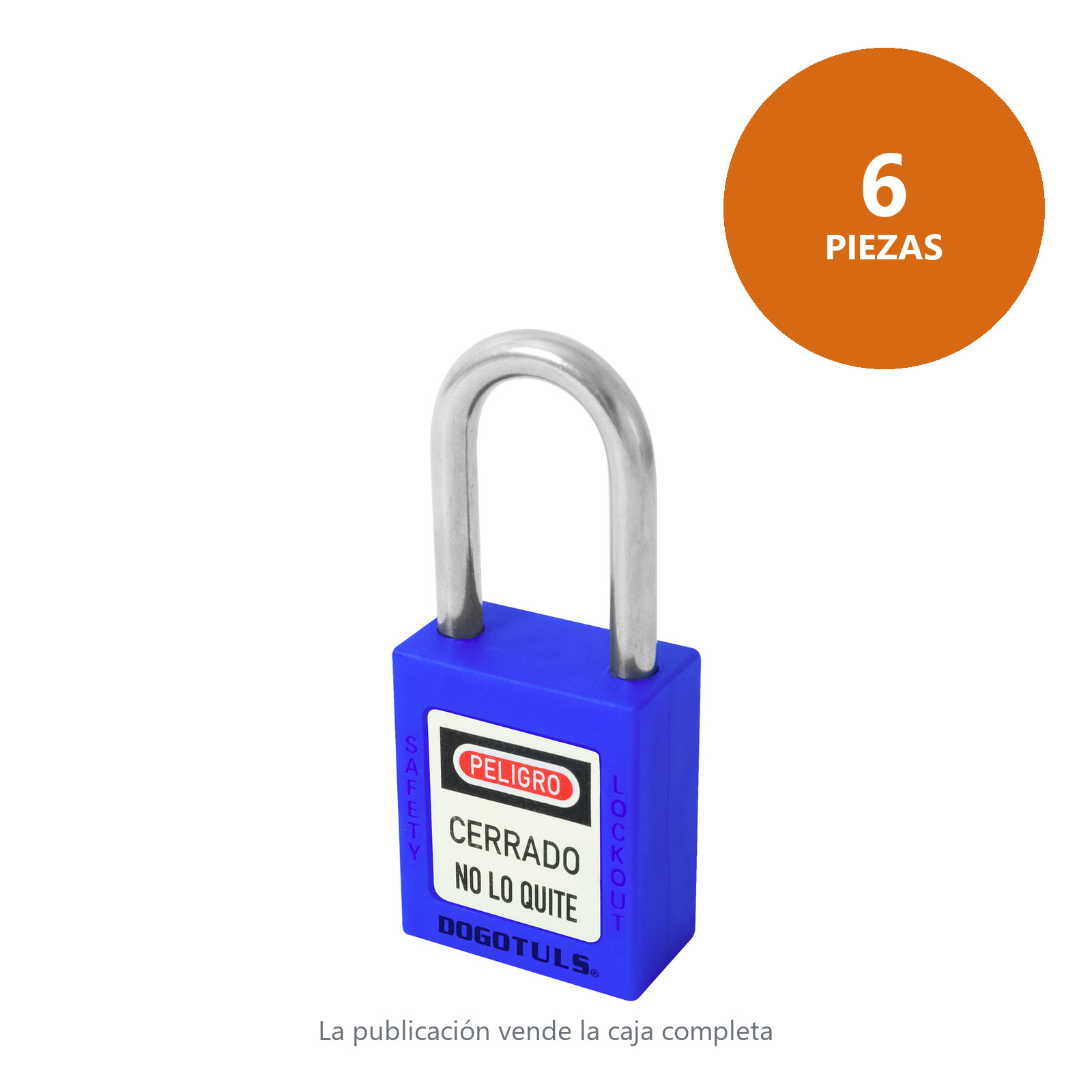 Candado de Bloqueo Azul Nylon Gancho de Acero - Imagen 3