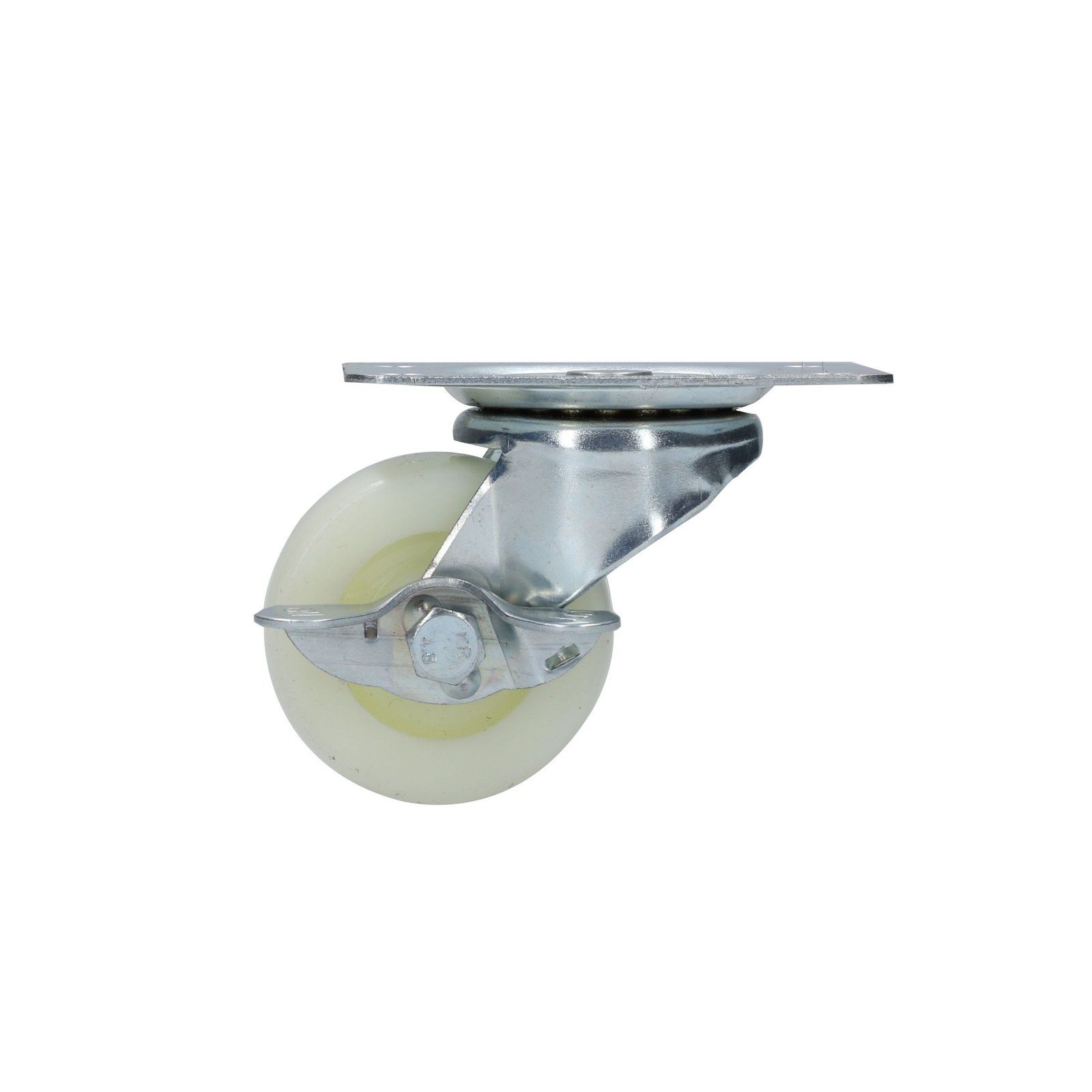 Rodaja de polipropileno blanca giratoria con freno 2-1/2" Surtek - Imagen 3