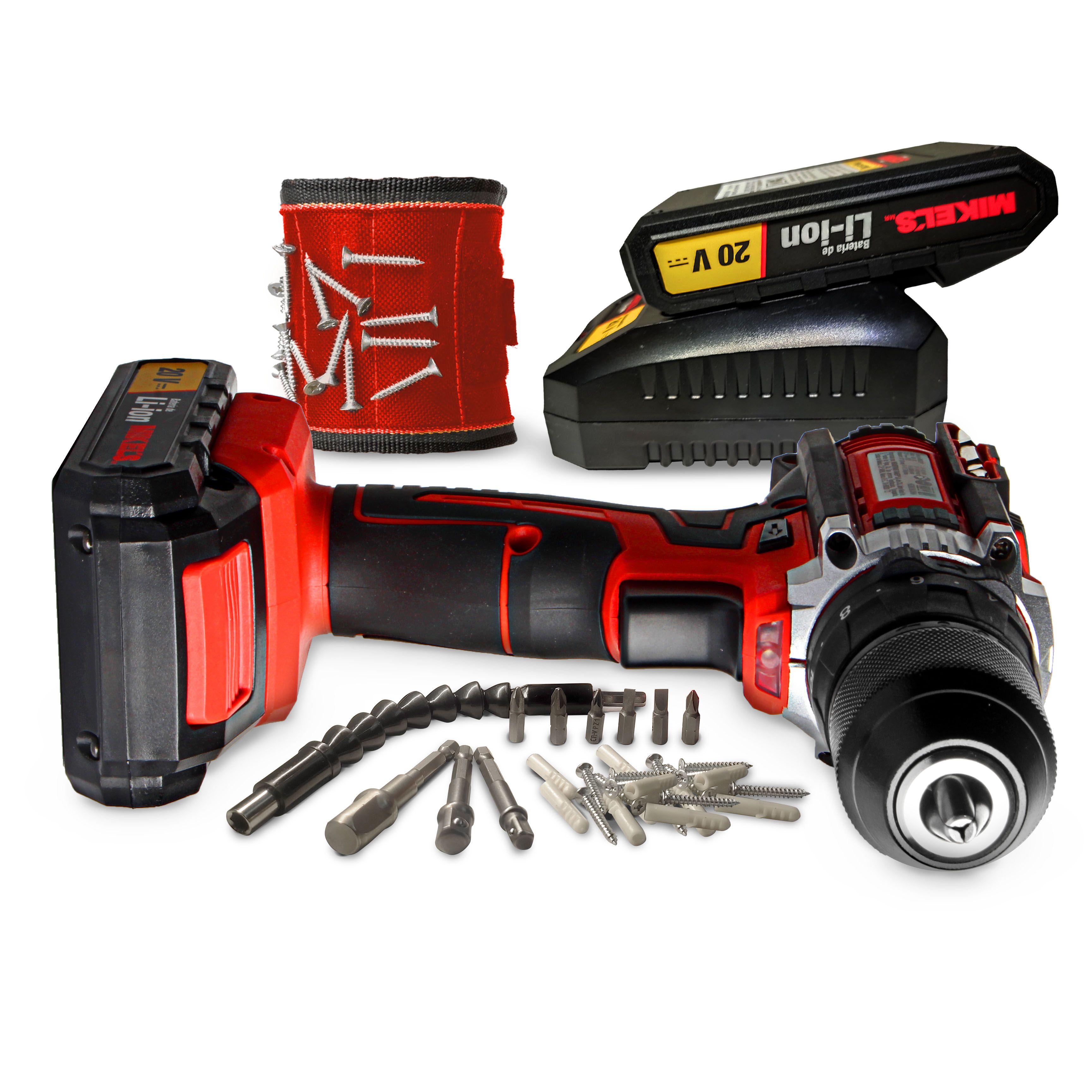 MIKELS ROIC-220 Rotomartillo inalámbrico (2x20 V) con 64 accesorios - Imagen 2