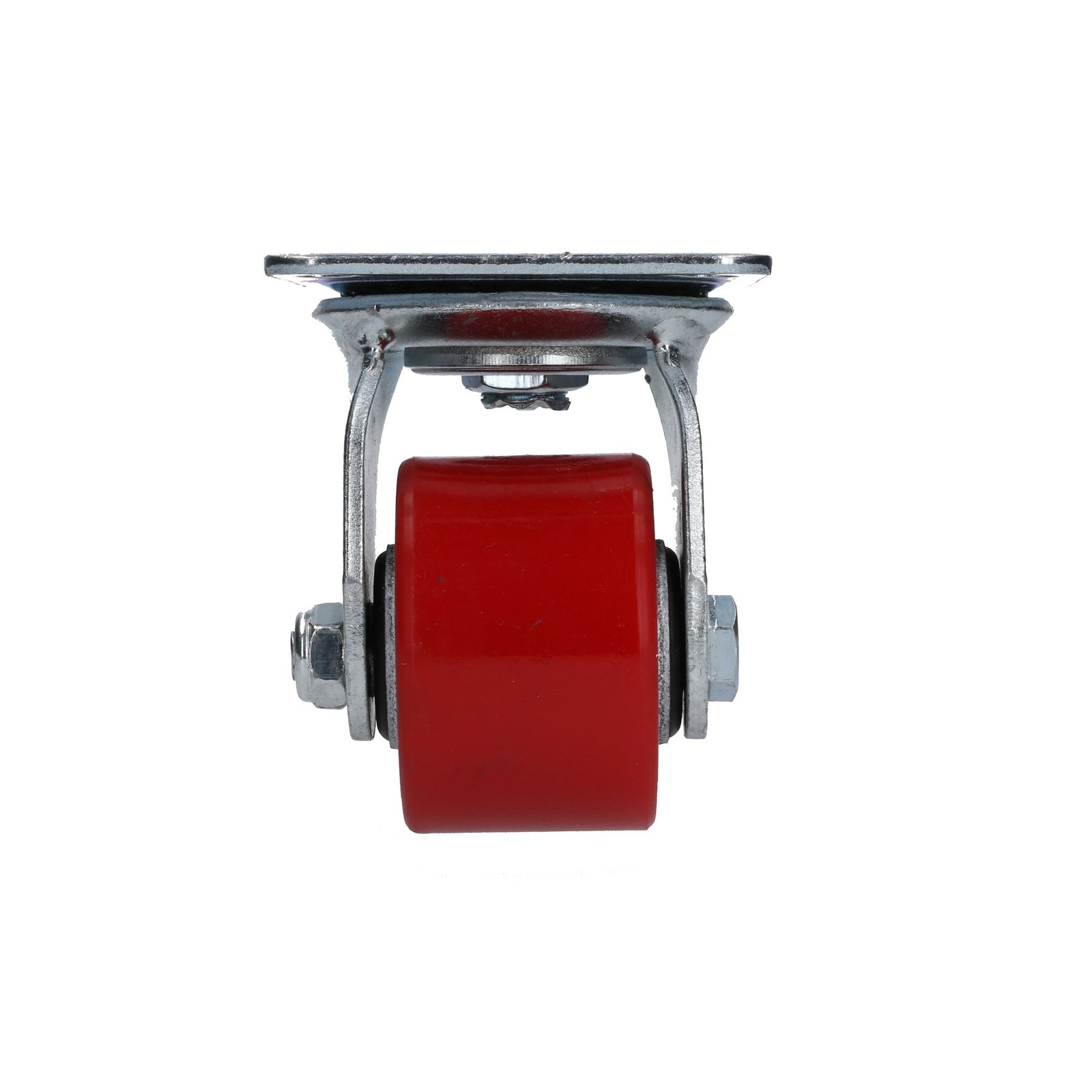Rodaja de fierro con poliuretano rojo giratoria 3" Surtek - Imagen 2