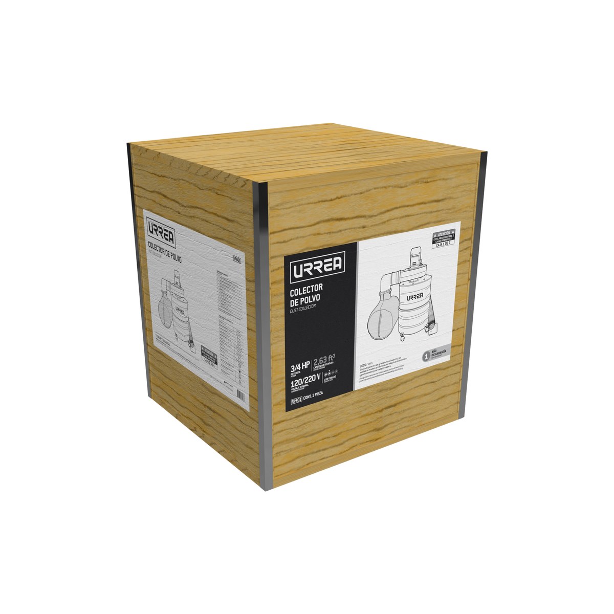 Colector de polvo 4" 3/4 HP 220 V / 440 V, 3450 RPM 2 fases Urrea - Imagen 2
