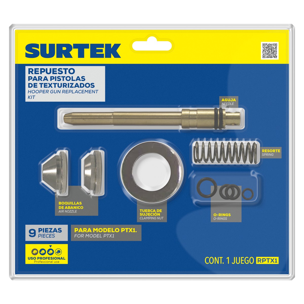 Repuesto de pistola para pintar PTX1 Surtek - Imagen 2