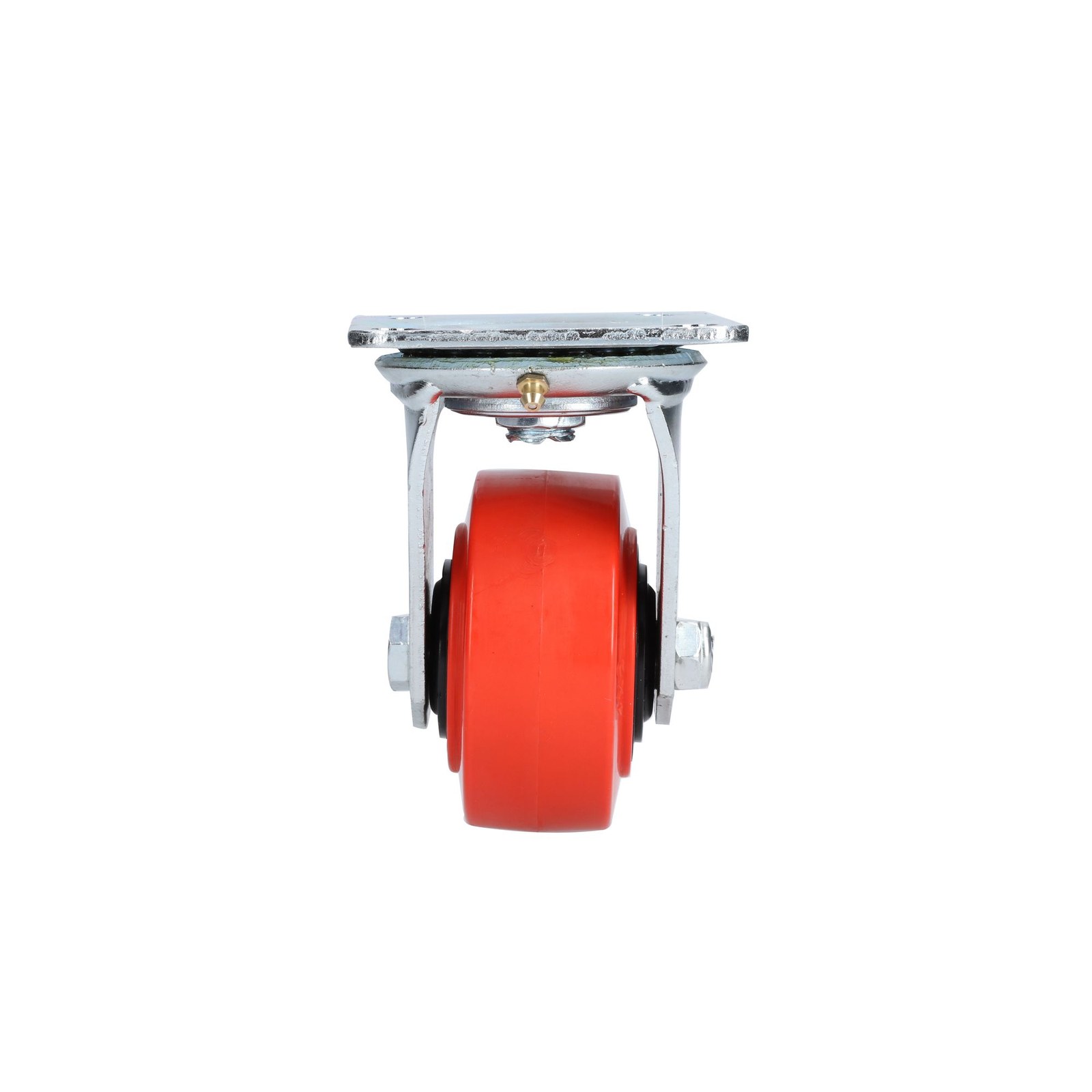 Rodaja de poliuretano rojo giratoria 4" Surtek - Imagen 2