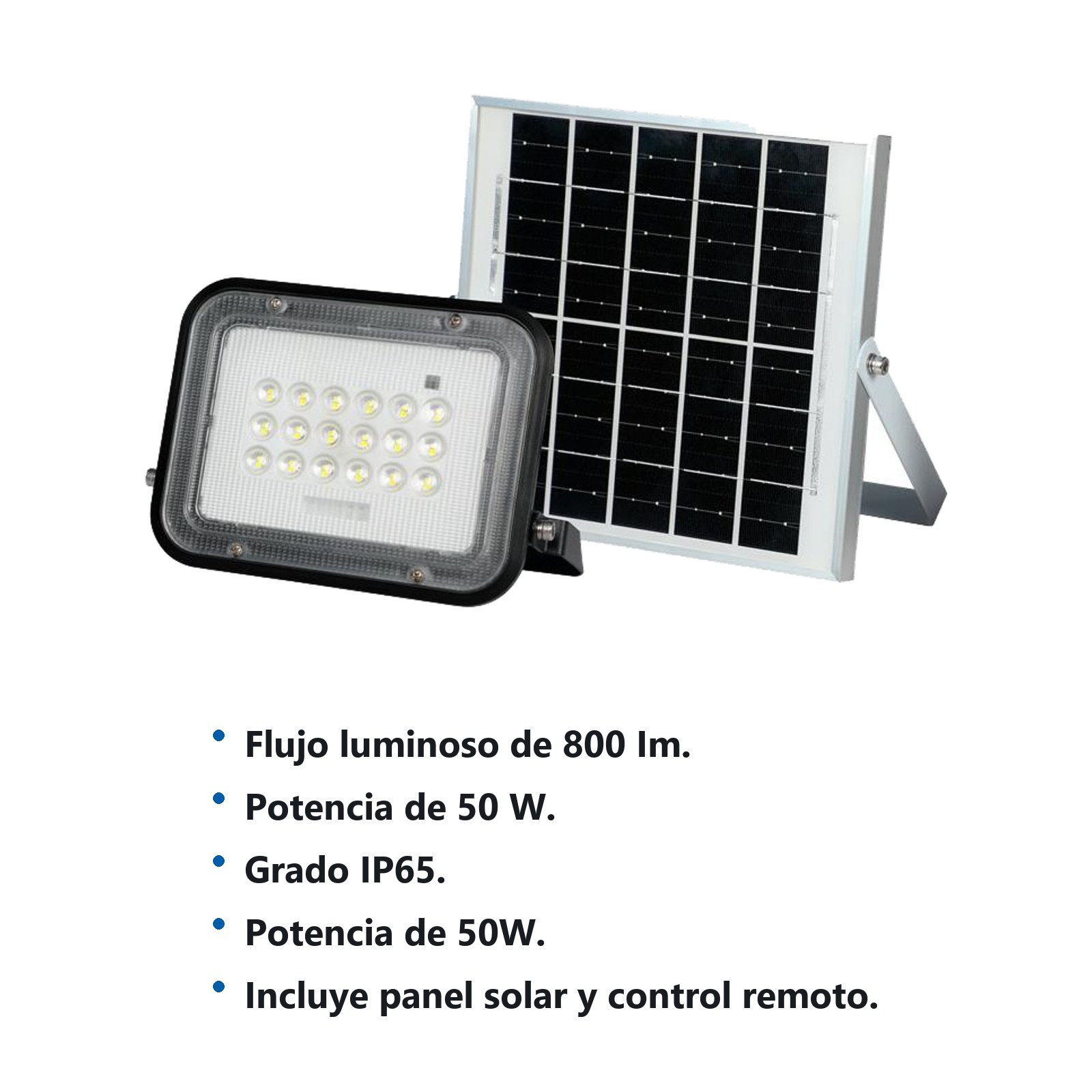 Reflector de LED SMD solar 50 W de 900 lm Foy - Imagen 2