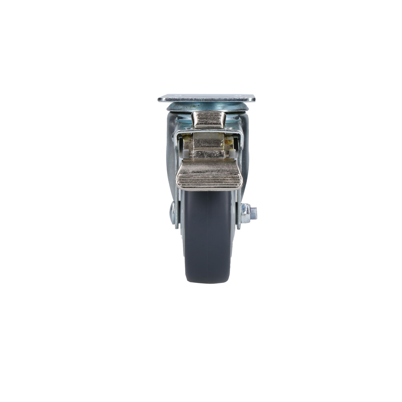 Rodaja de TPR gris giratoria con freno 4" Surtek - Imagen 2