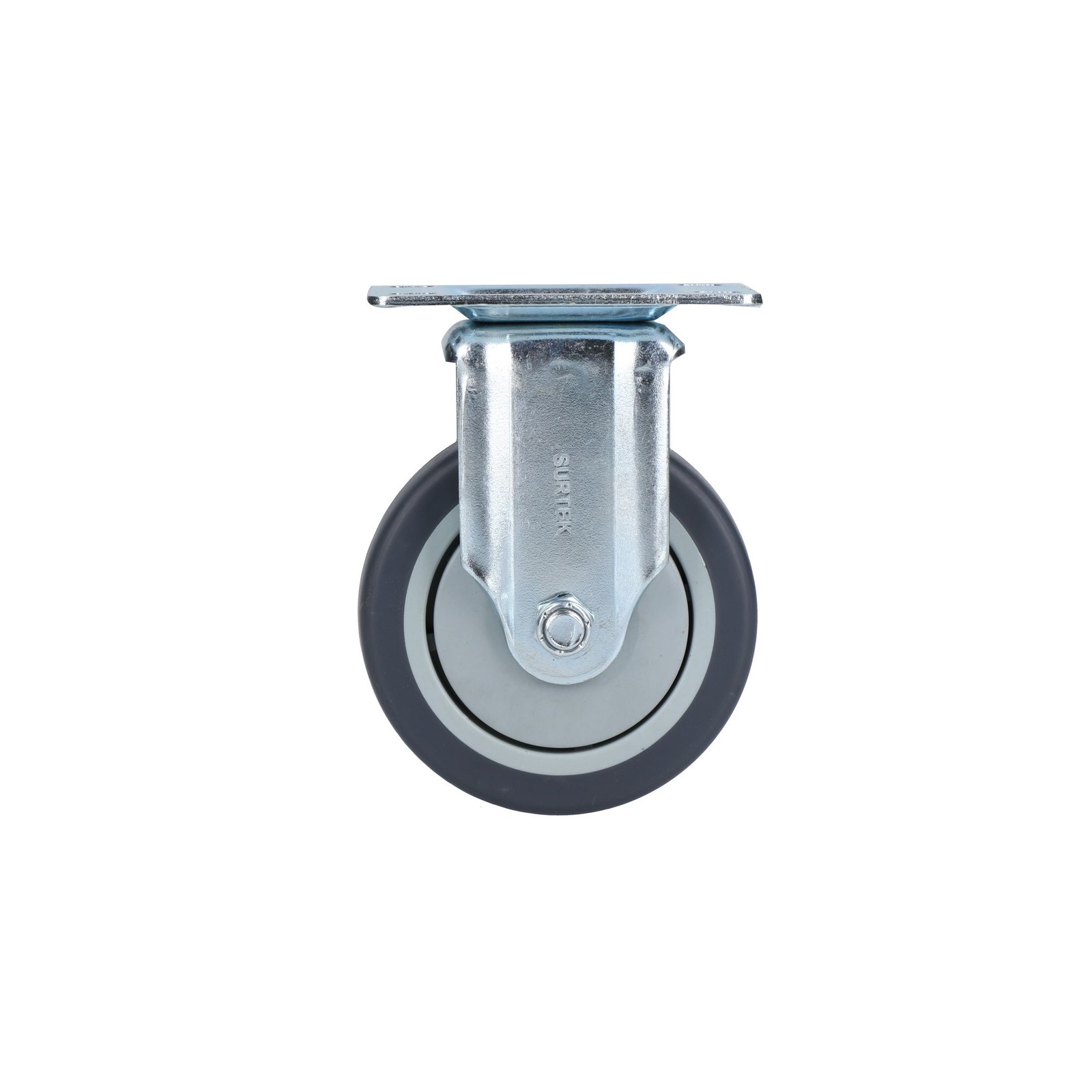 Rodaja de TPR gris fija 4" Surtek - Imagen 3