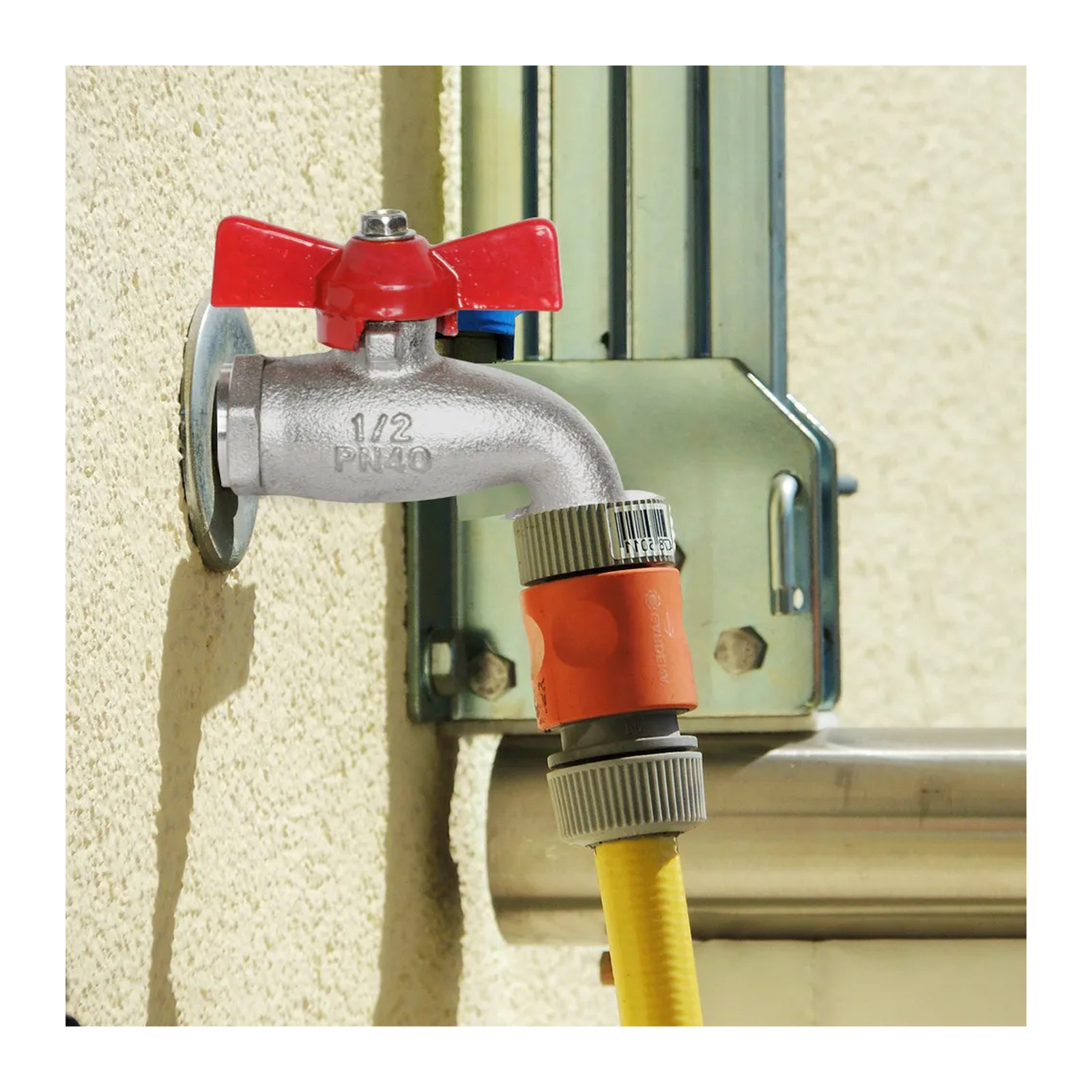 LLAVE ESFERA 90°LATON ROSCA MANGUERA 1/2 - Imagen 4