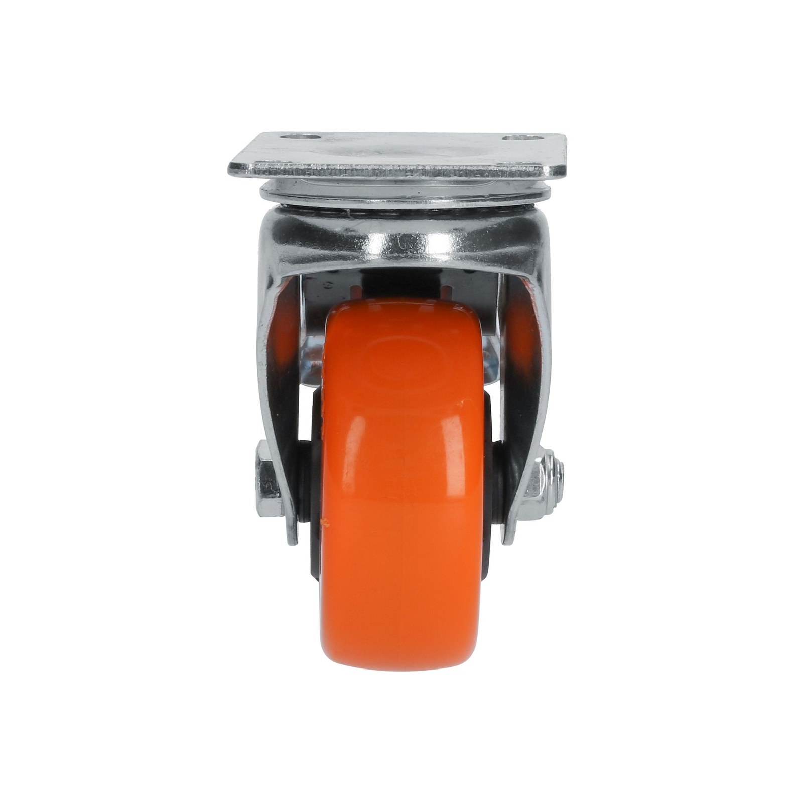 Rodaja de PVC naranja giratoria con freno 3" Surtek - Imagen 2